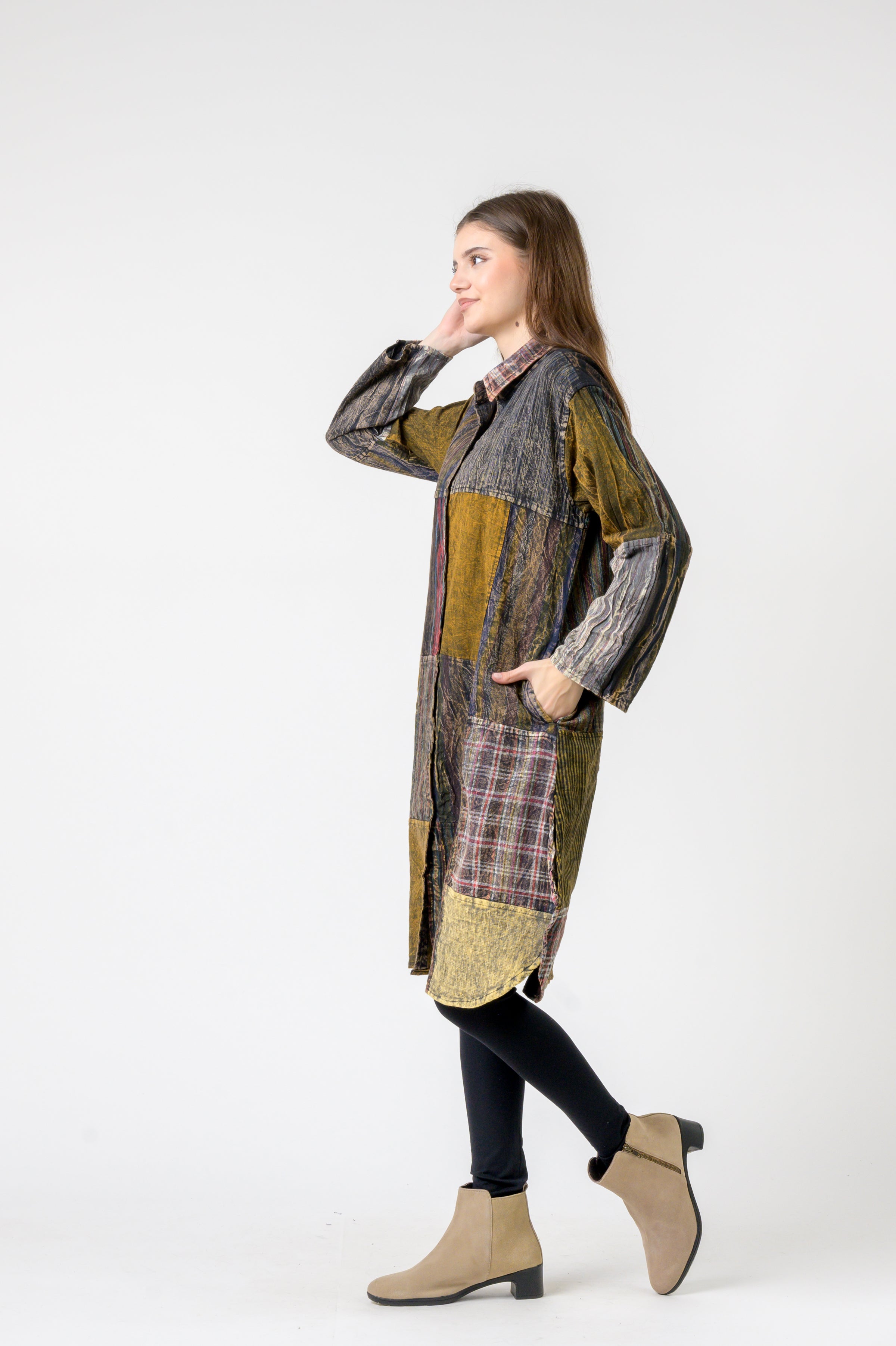 Rhea Collared Cotton Full Sleeve Long shirt