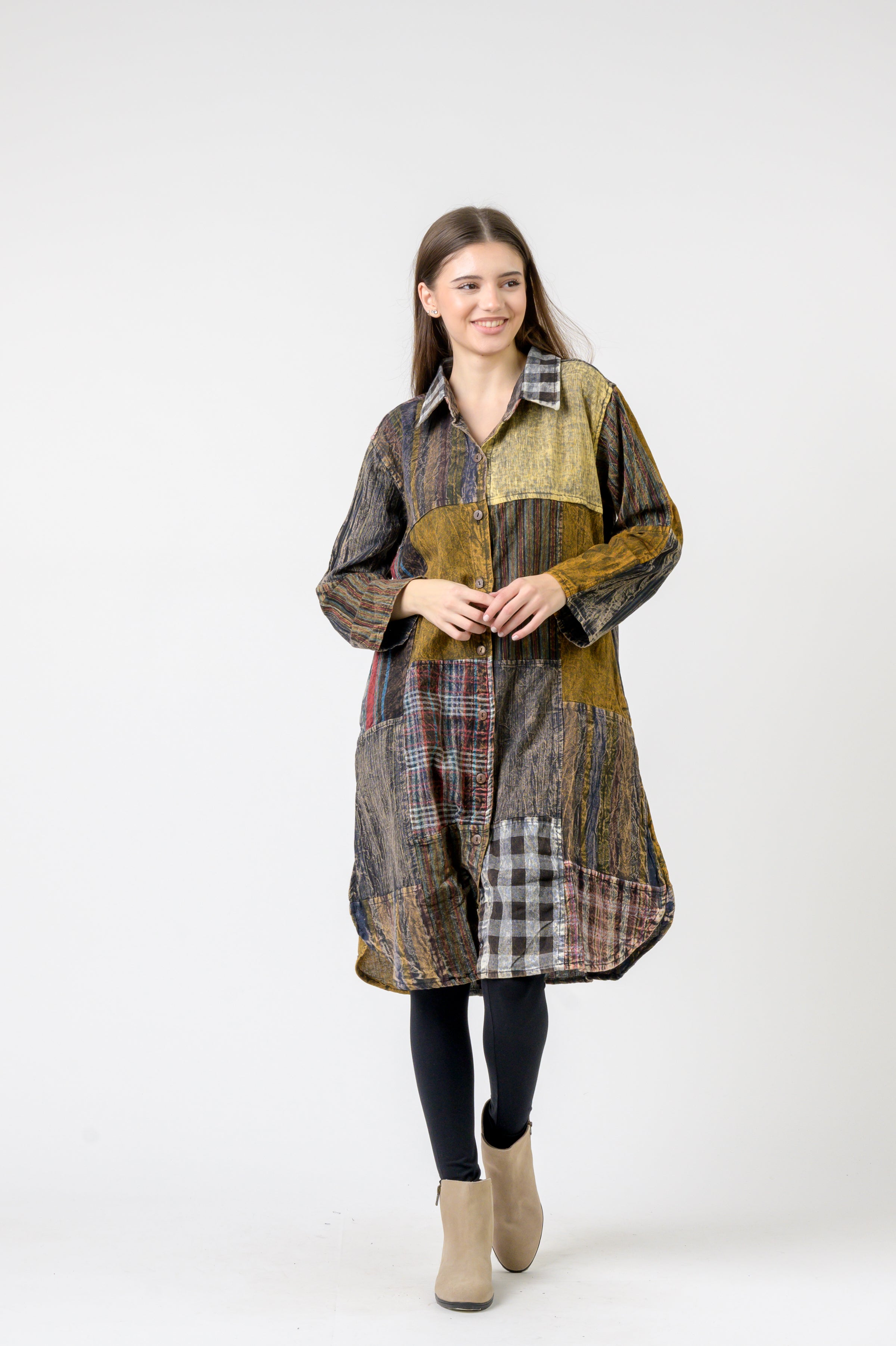 Rhea Collared Cotton Full Sleeve Casual Wear