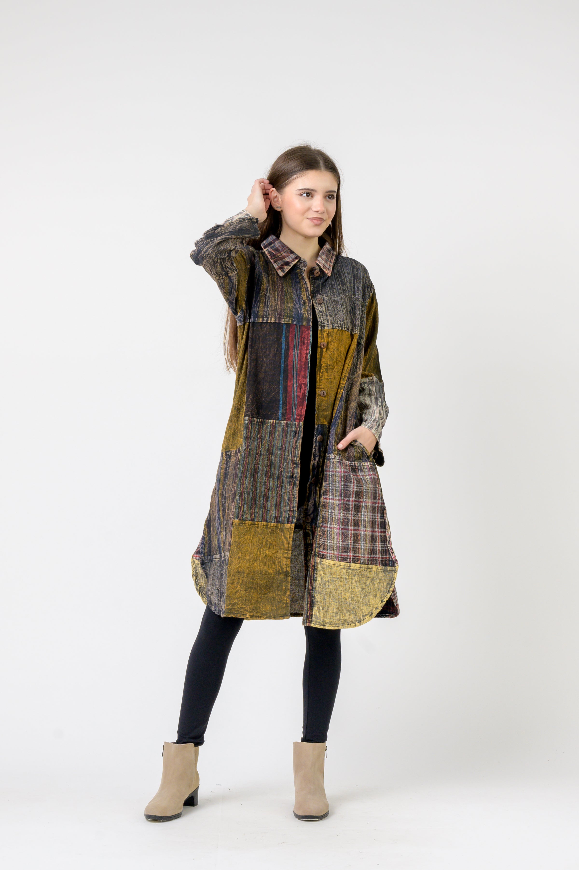 Rhea Collared Cotton Full Sleeve Long shirt