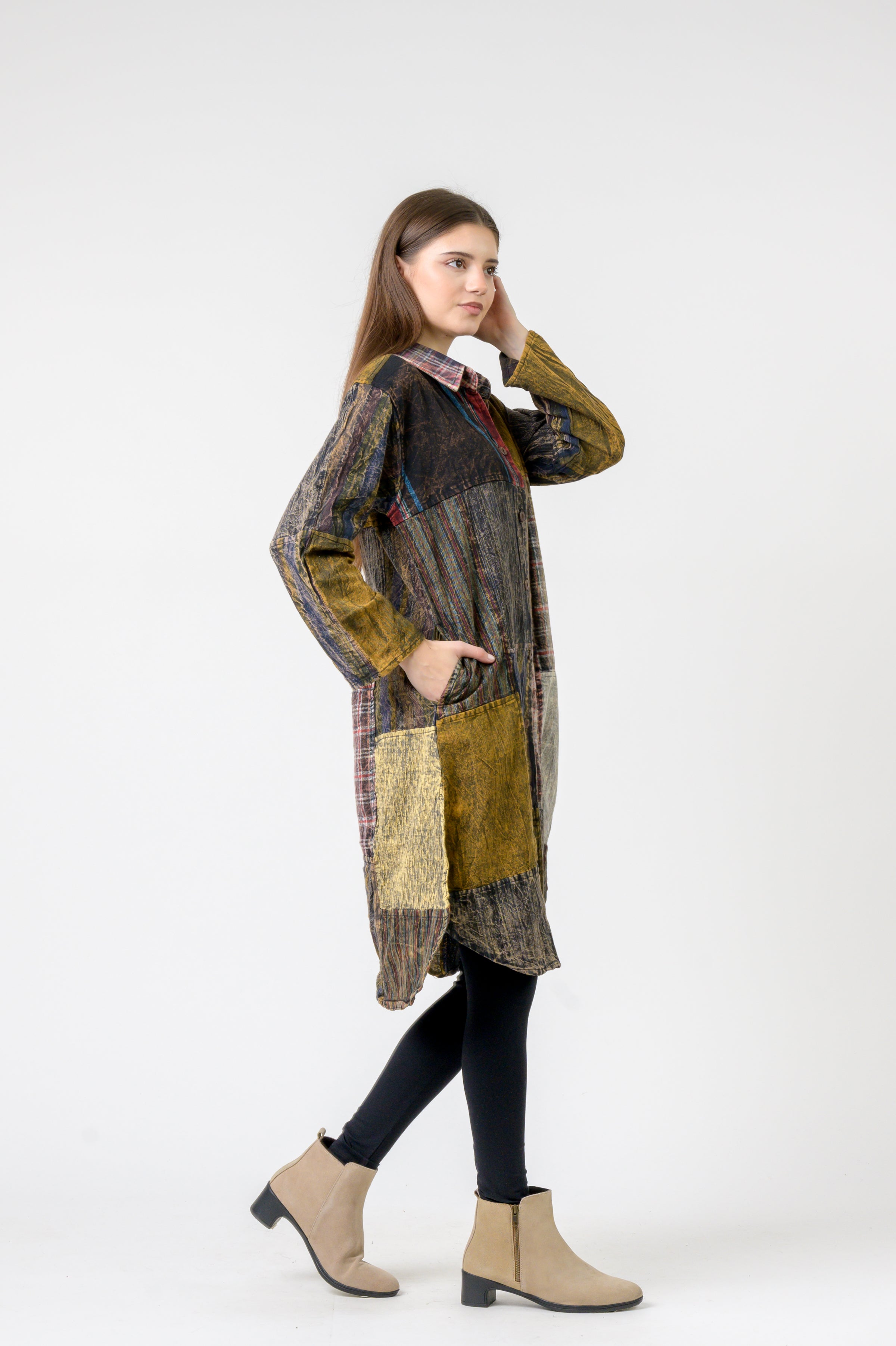 Rhea Collared Cotton Full Sleeve Long shirt
