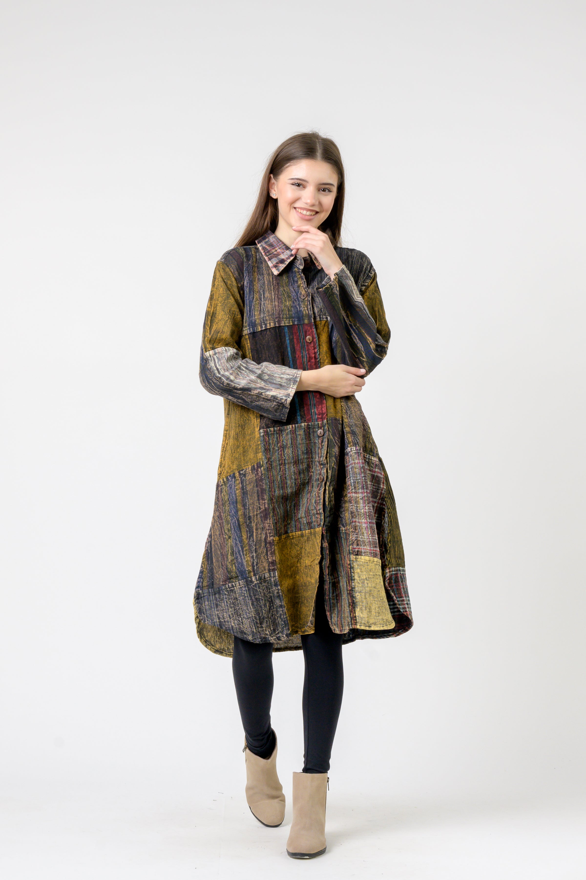 Rhea Collared Cotton Full Sleeve Casual Wear