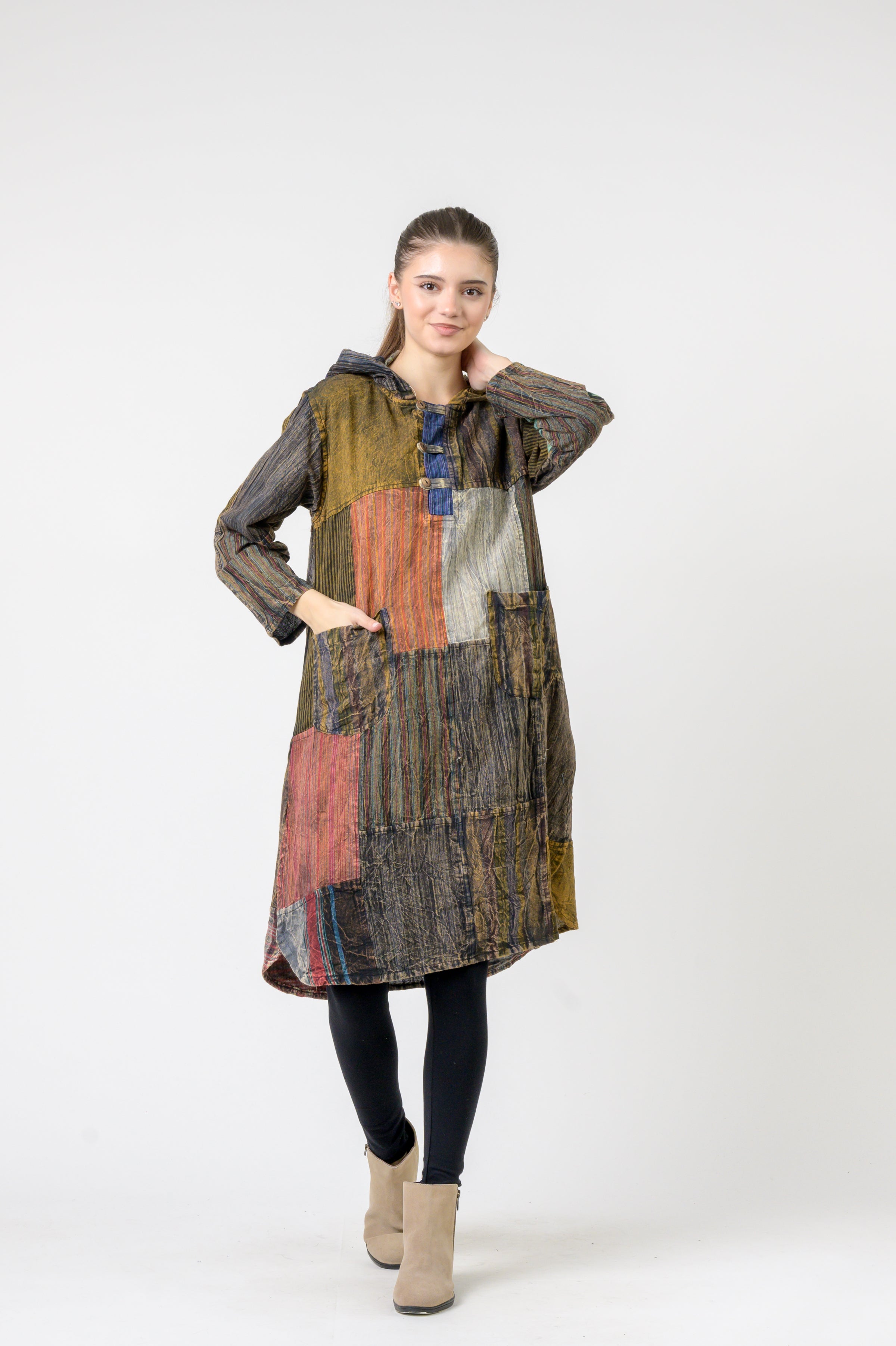 Rhea Hooded Cotton Full Sleeve Casual Wear