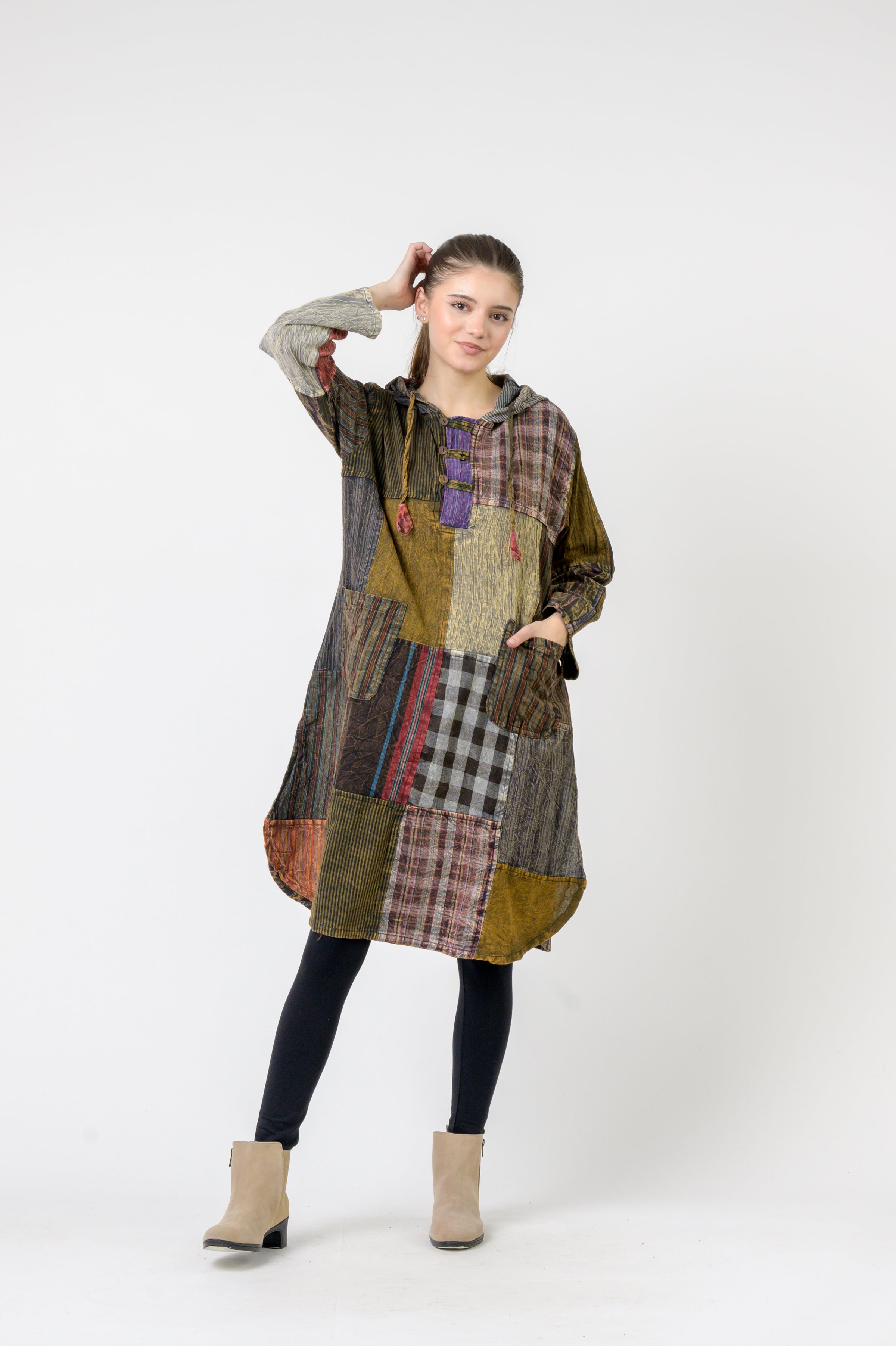 Rhea Hooded Cotton Full Sleeve Casual Wear