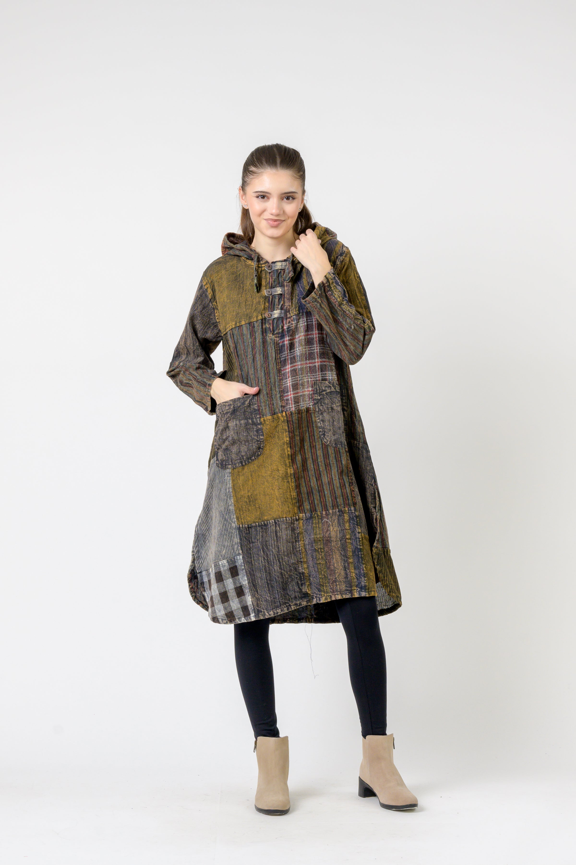 Rhea Hooded Cotton Full Sleeve Casual Wear