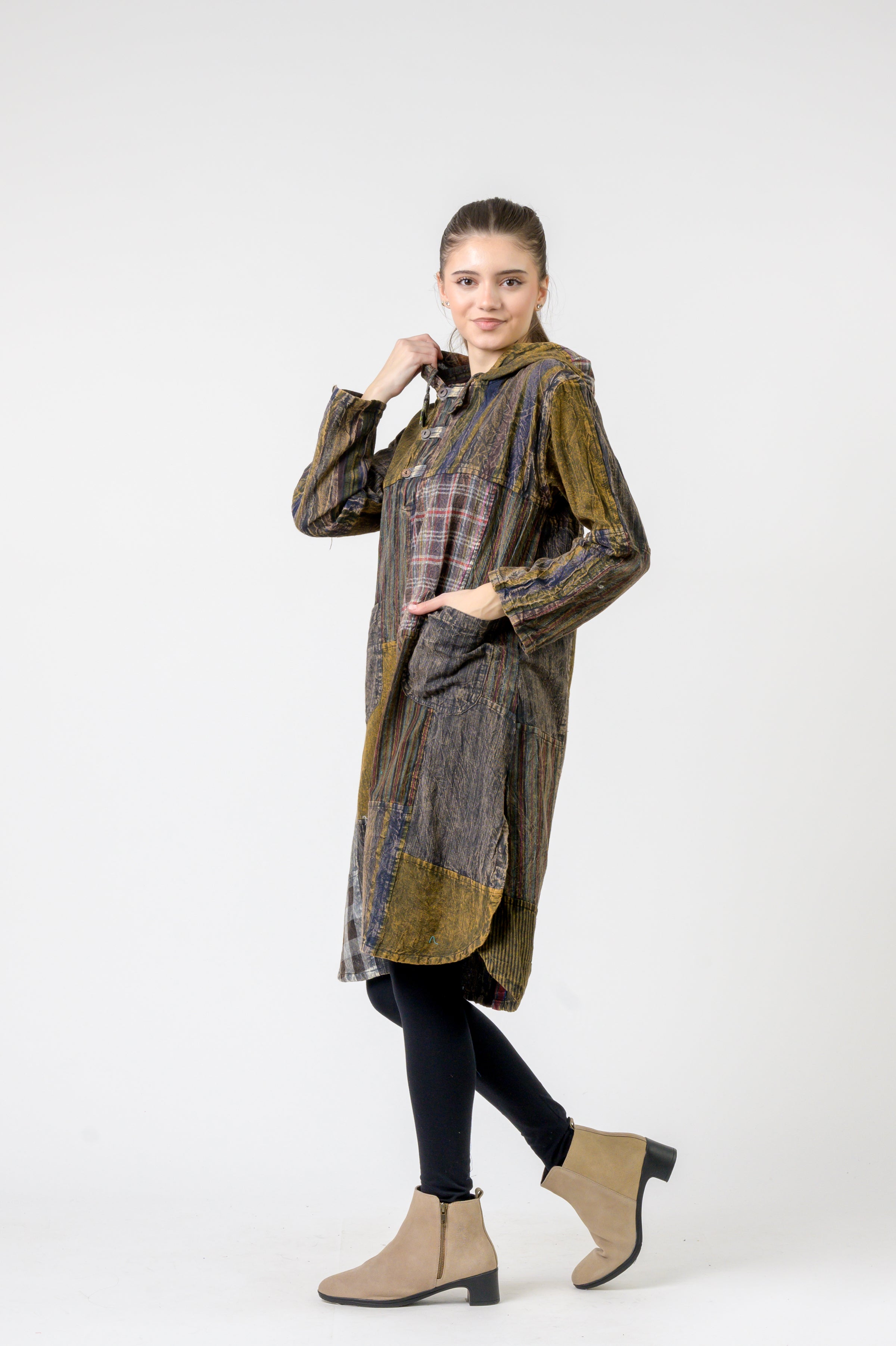 Rhea Hooded Cotton Full Sleeve Casual Wear