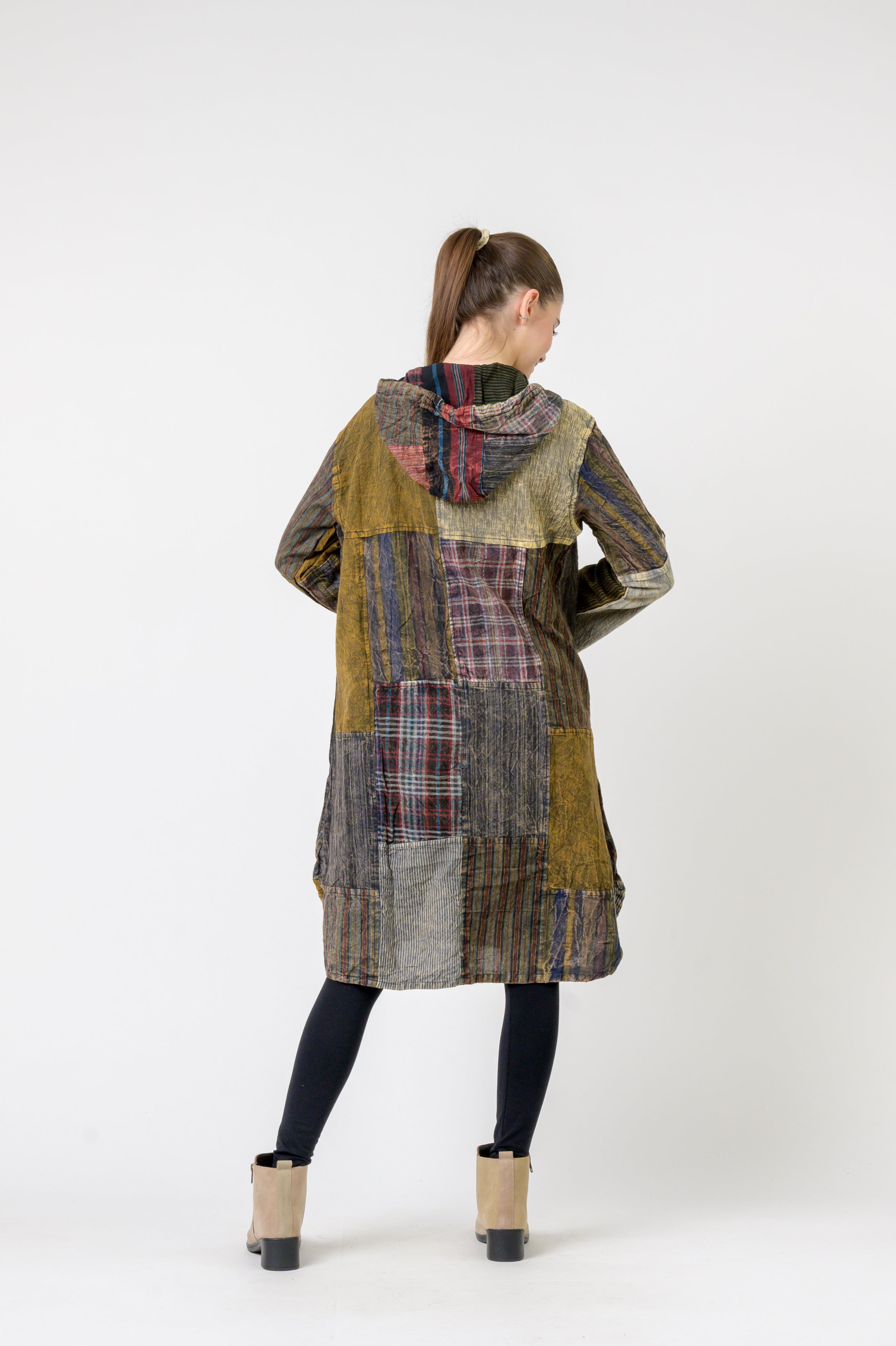 Rhea Hooded Cotton Full Sleeve Long Shirt