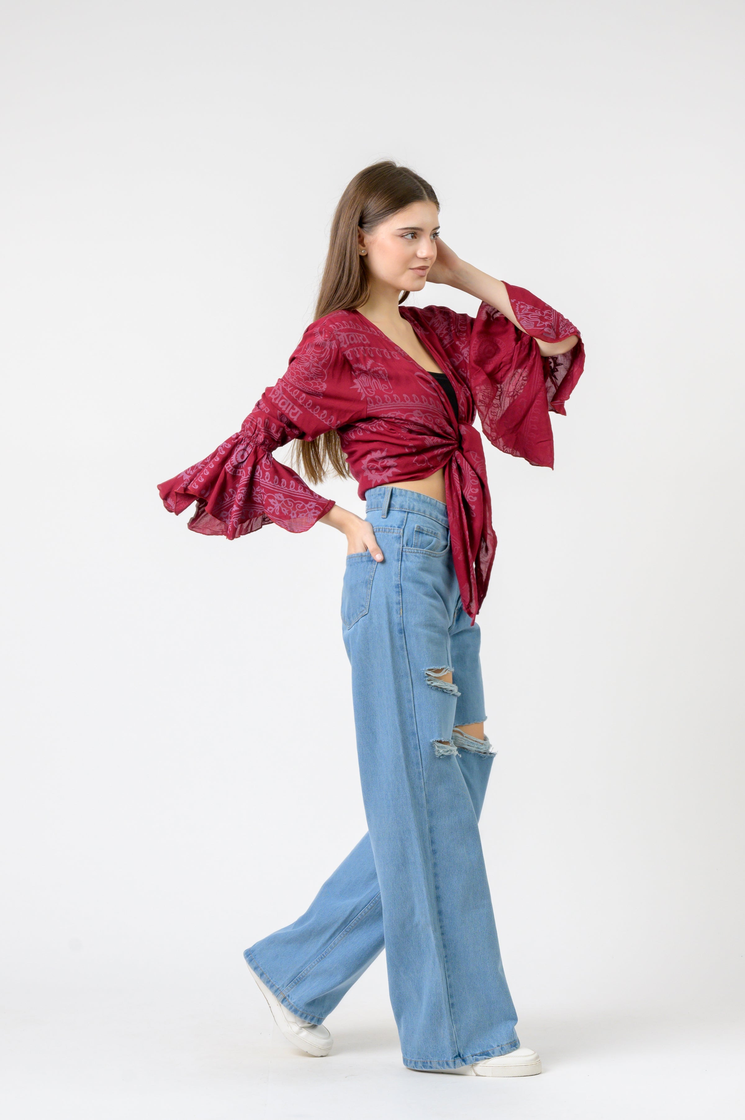 Rhea Flowing Long Sleeve Top
