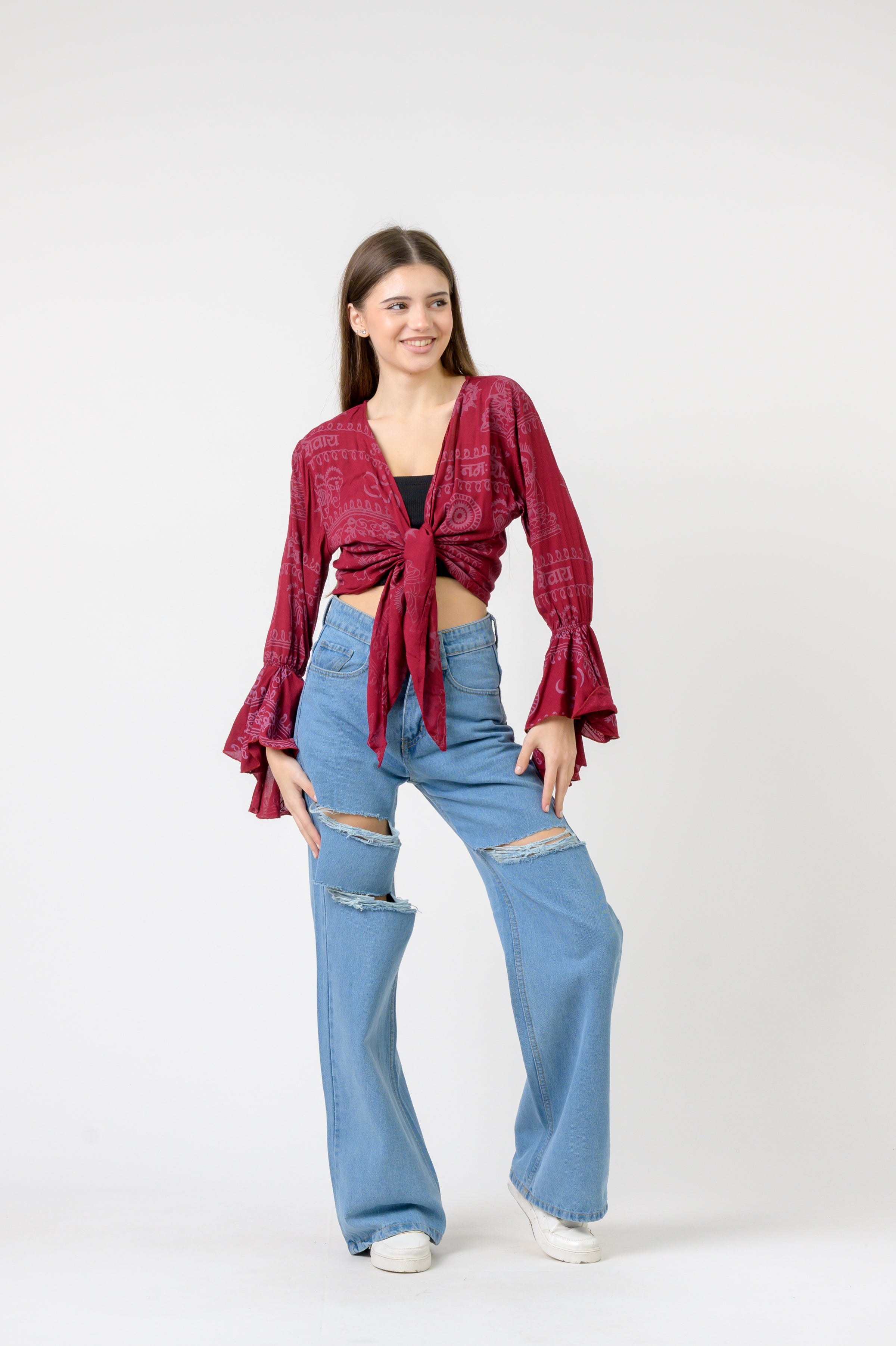 Rhea Flowing Long Sleeve Top