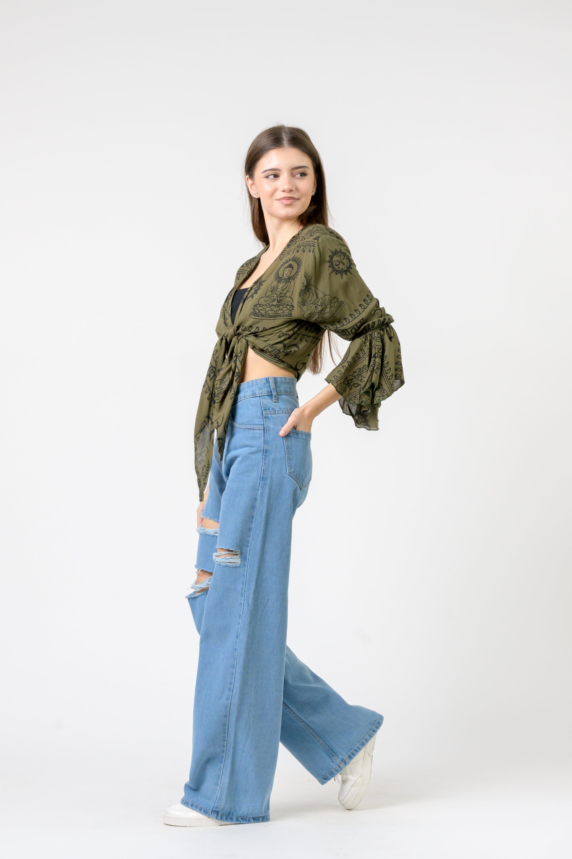 Rhea Flowing Long Sleeve Top