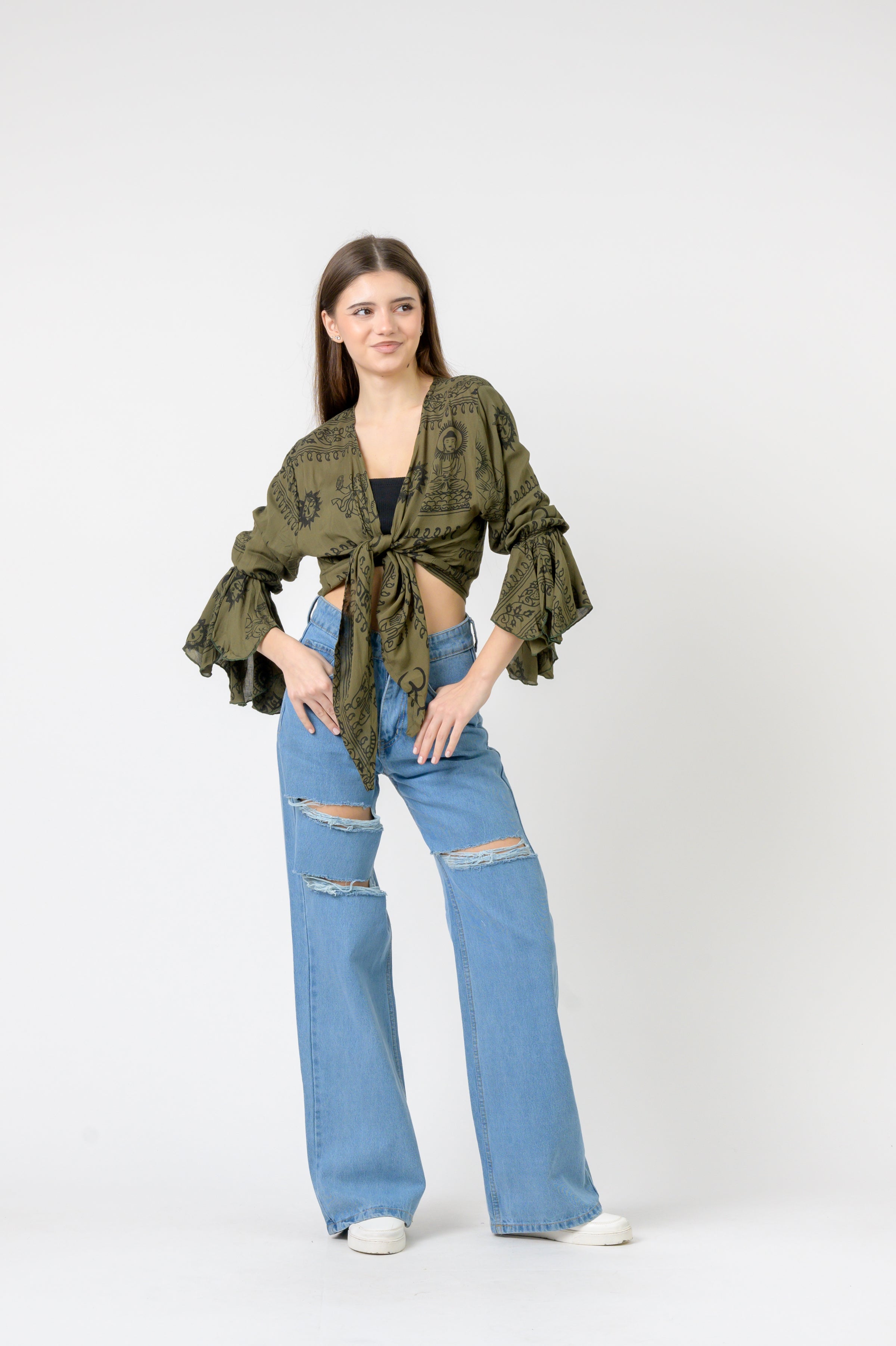 Rhea Flowing Long Sleeve Top