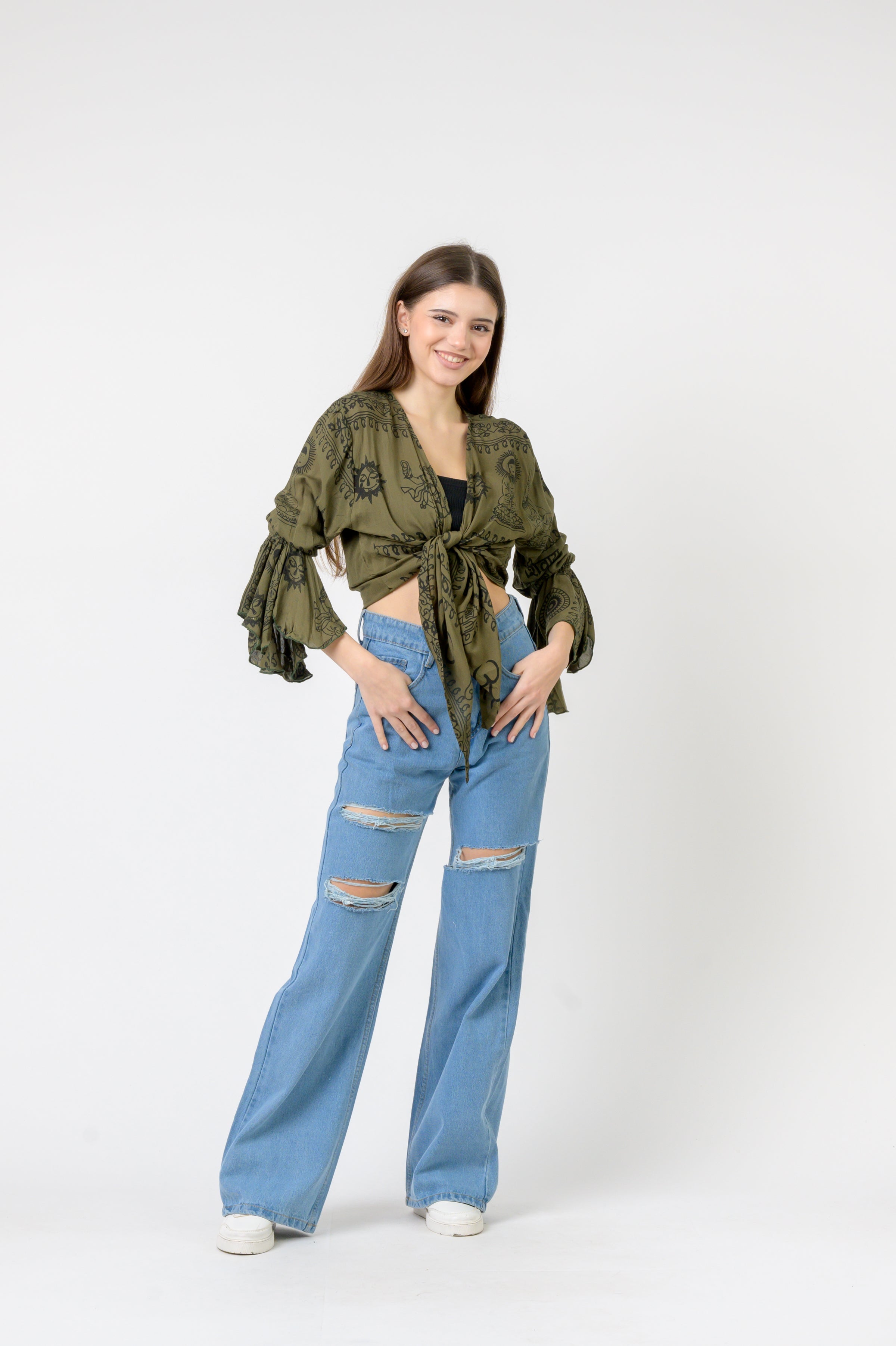 Rhea Flowing Long Sleeve Top