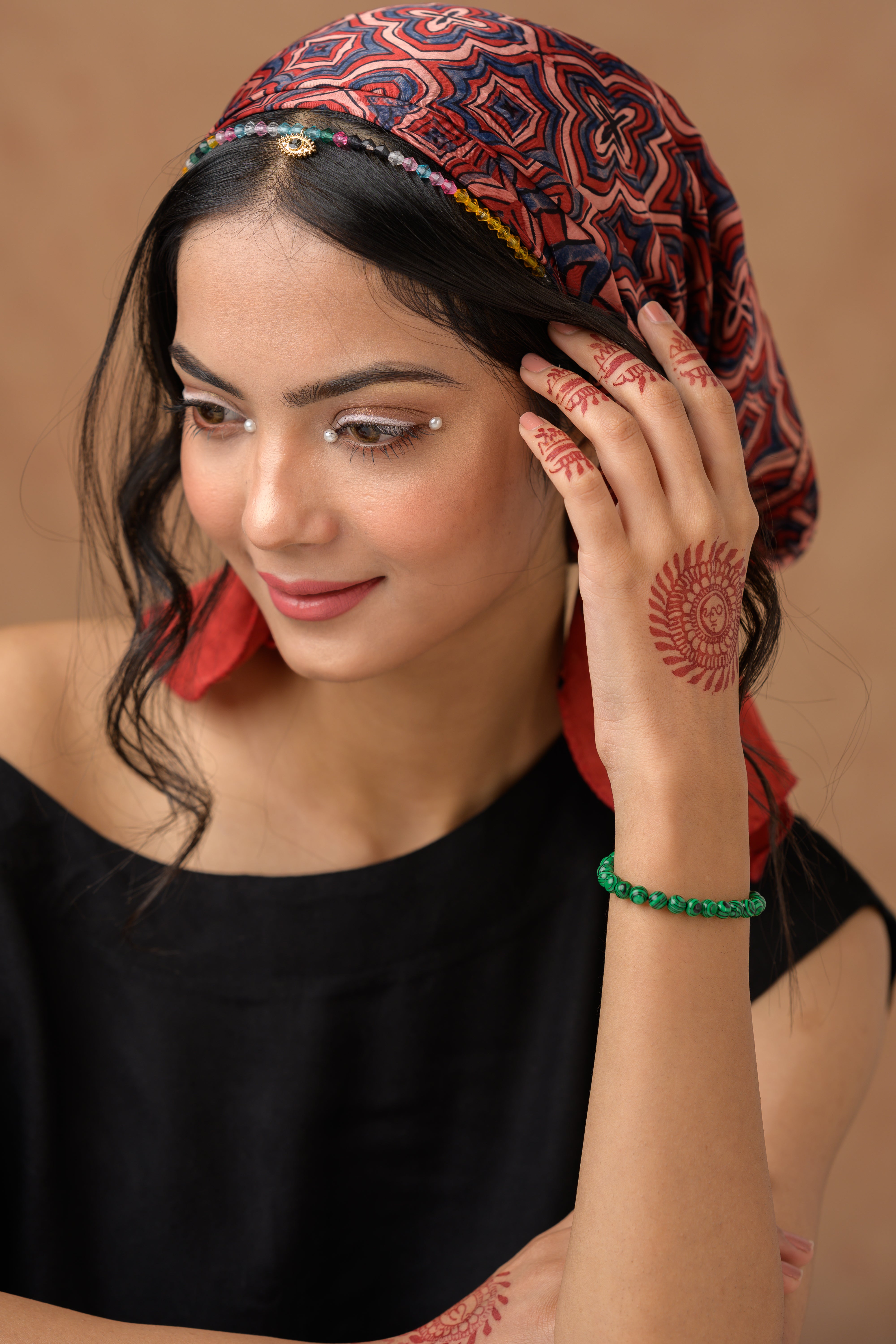 Malachite Bead Bracelet