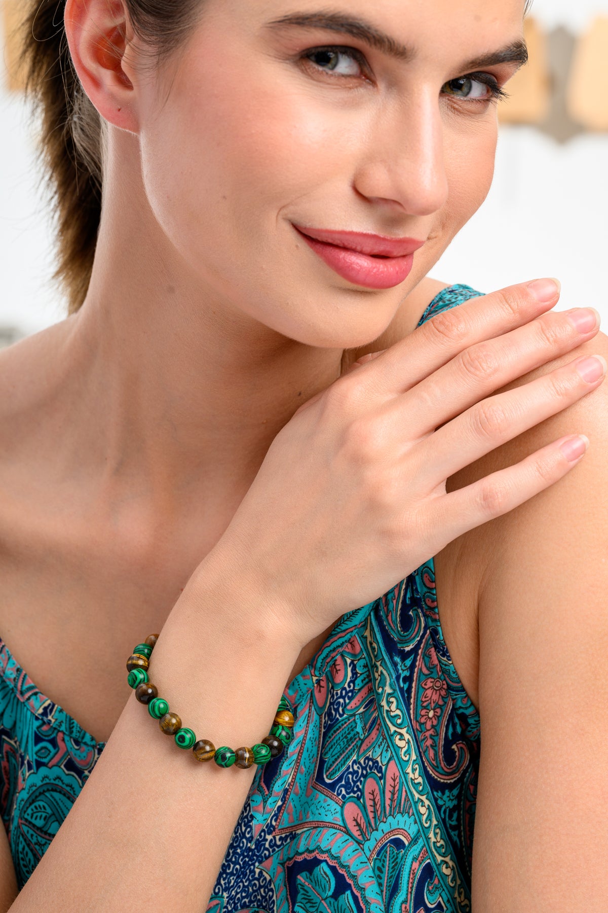 Black Obsidian With Tiger Eye Bracelet