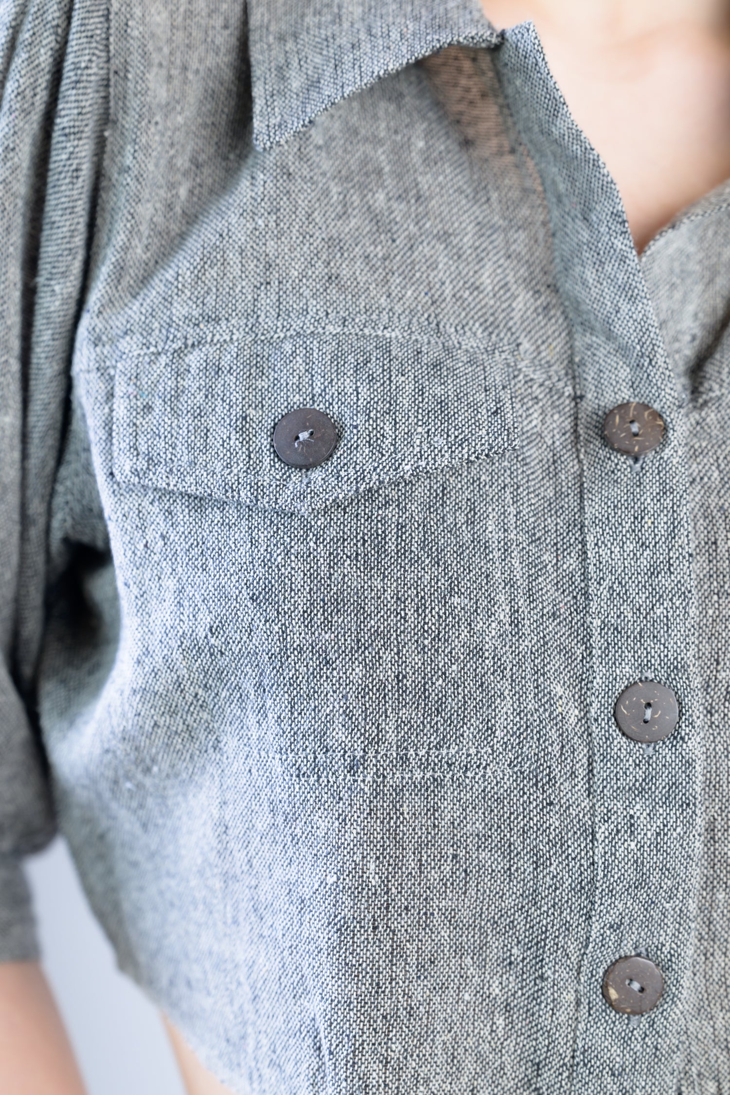 Rhea Button-Down Short Jacket