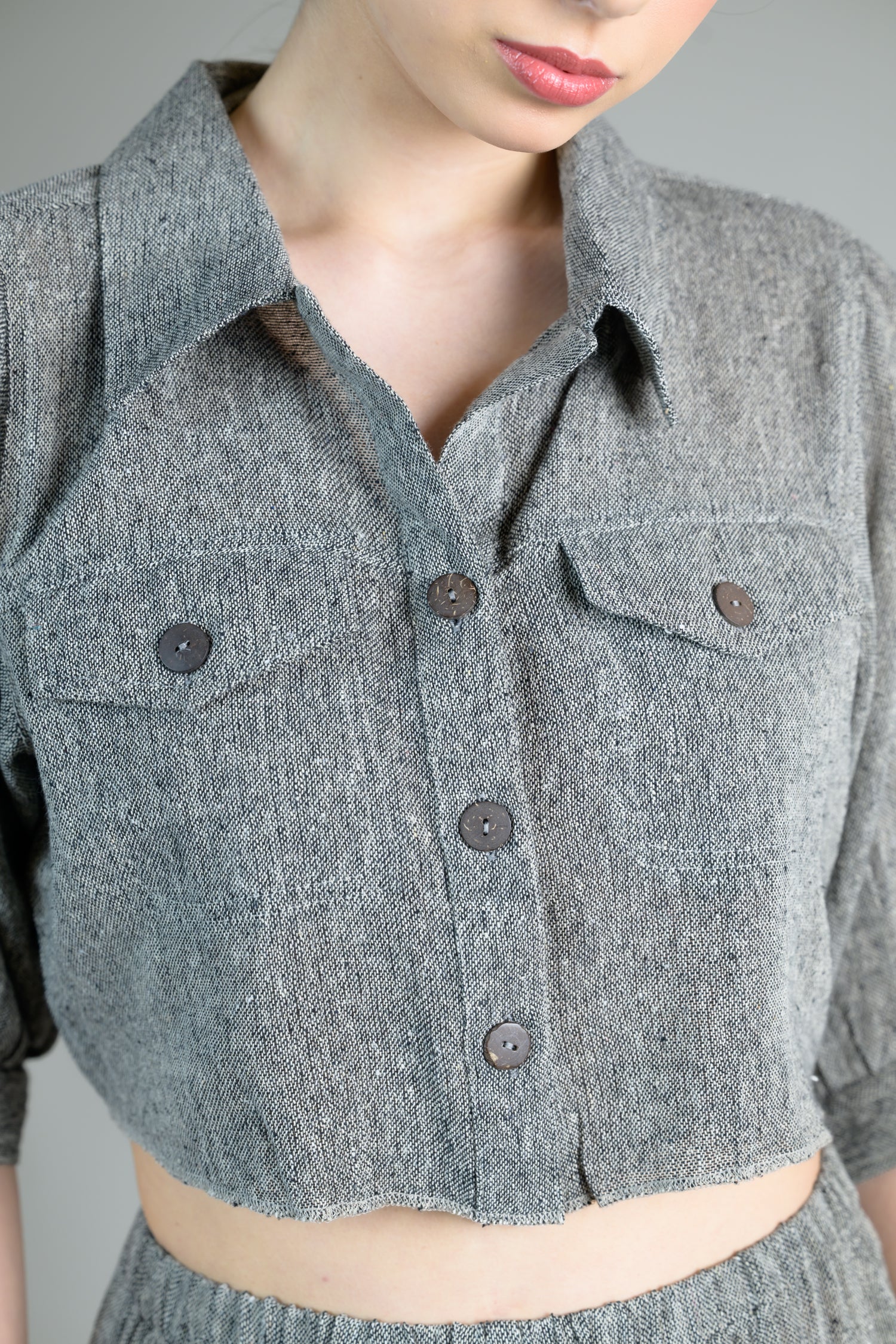 Rhea Button-Down Short Jacket