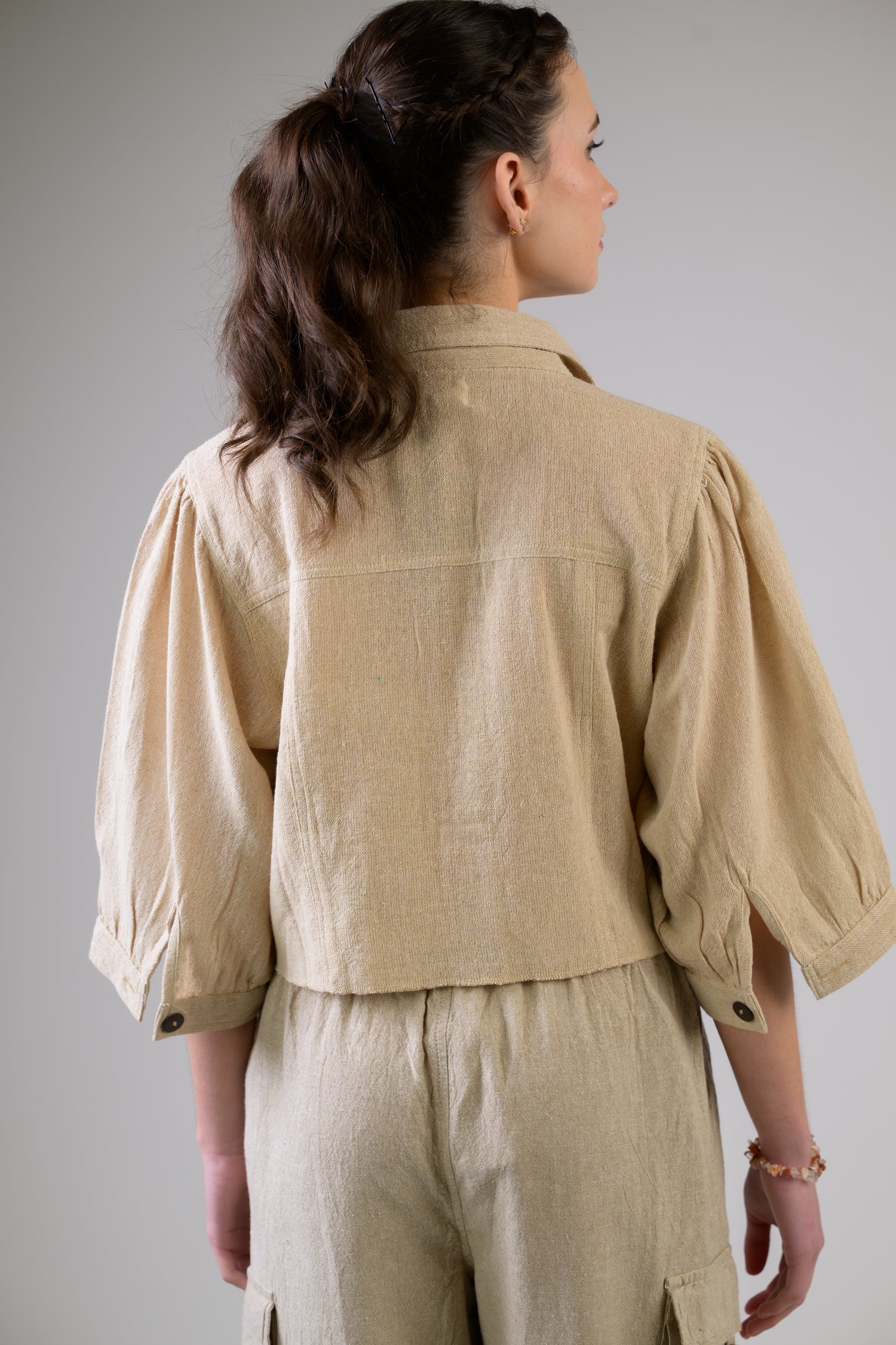 Rhea Button-Down Short Jacket