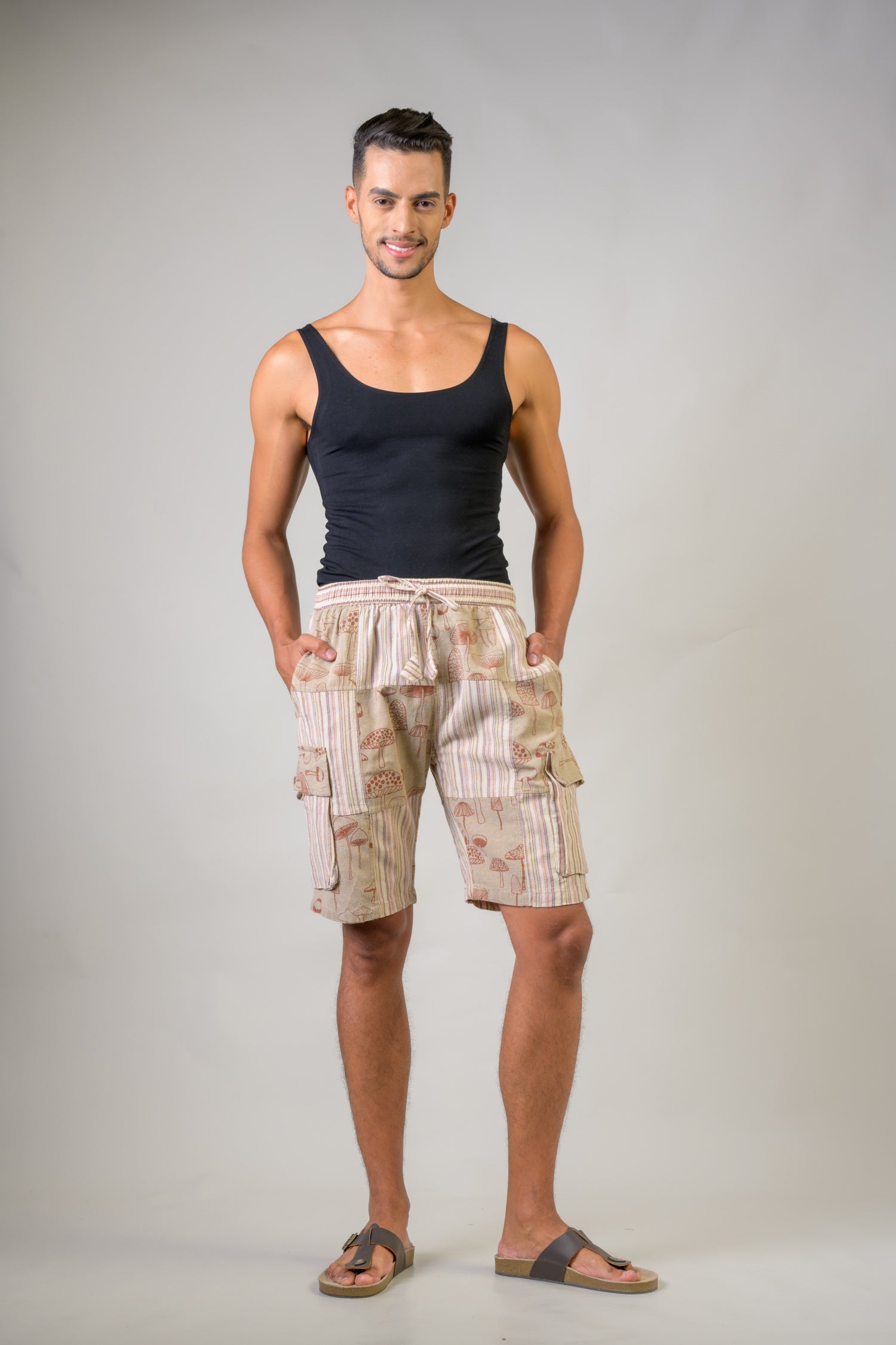 Rhea Mushroom Patch Print Shorts