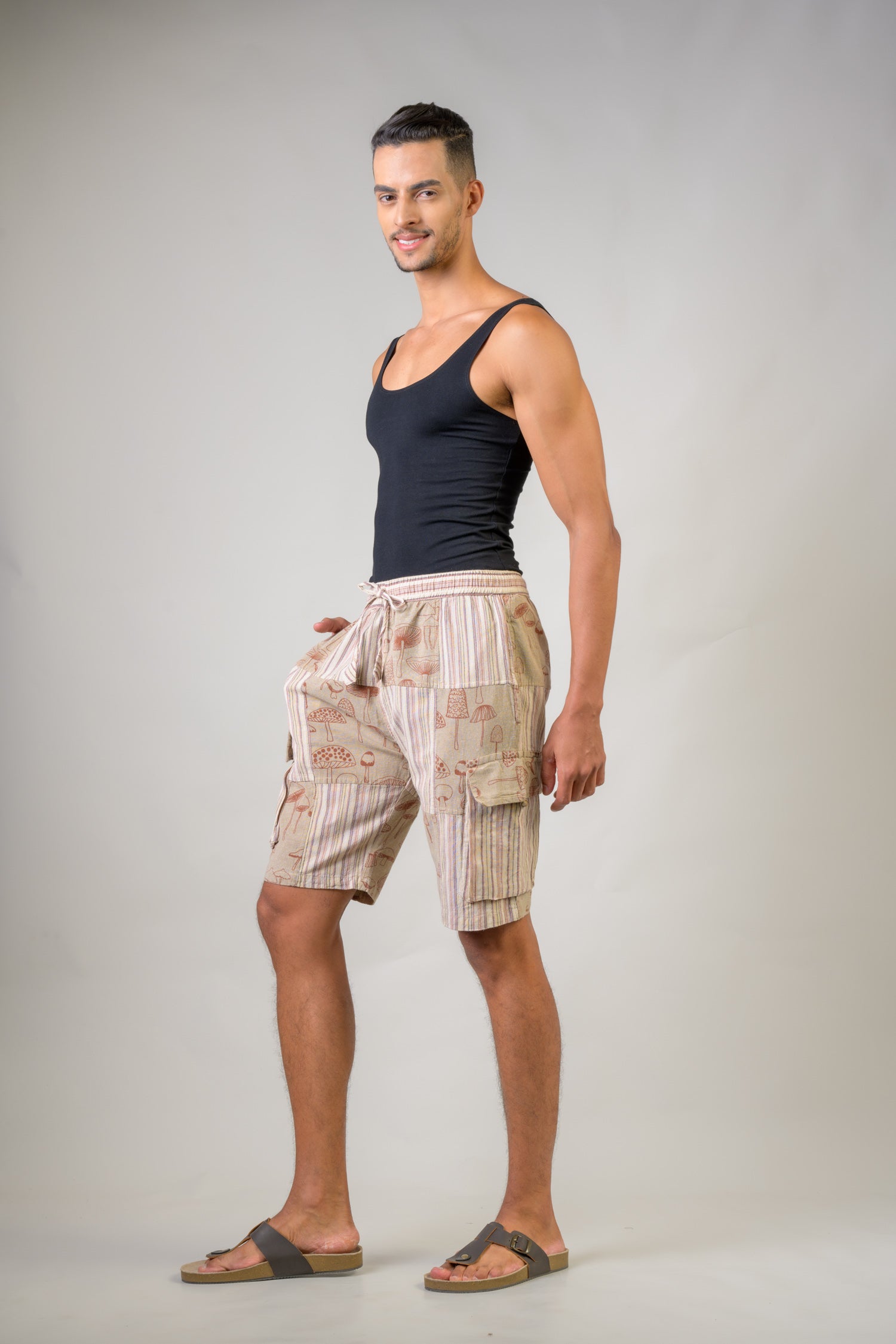 Rhea Mushroom Patch Print Shorts