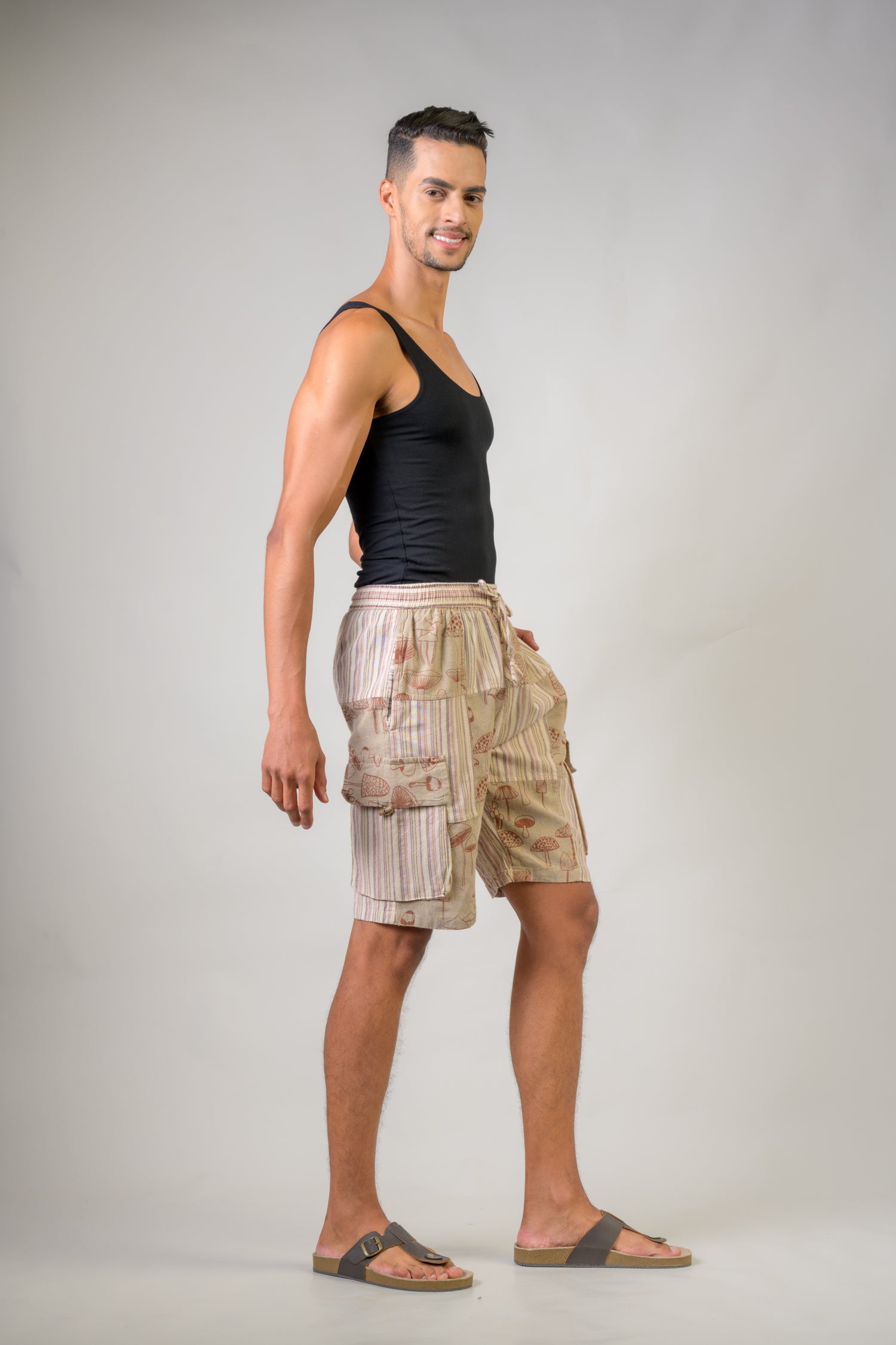 Rhea Mushroom Patch Print Shorts