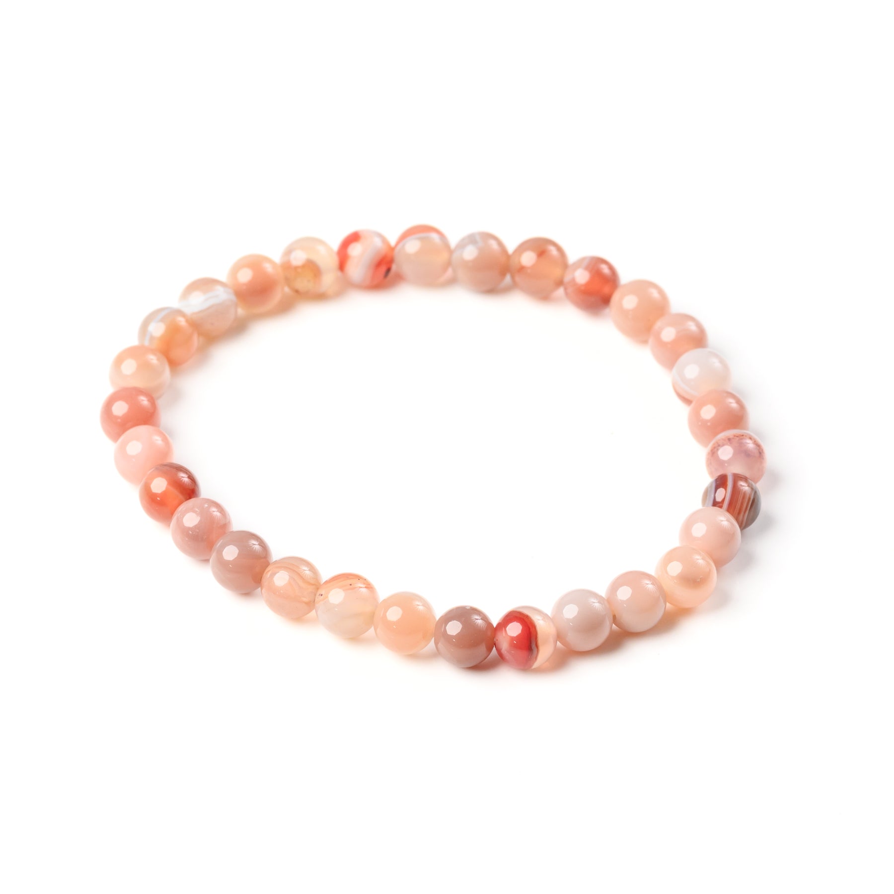 Botswana Agate Bead Bracelet