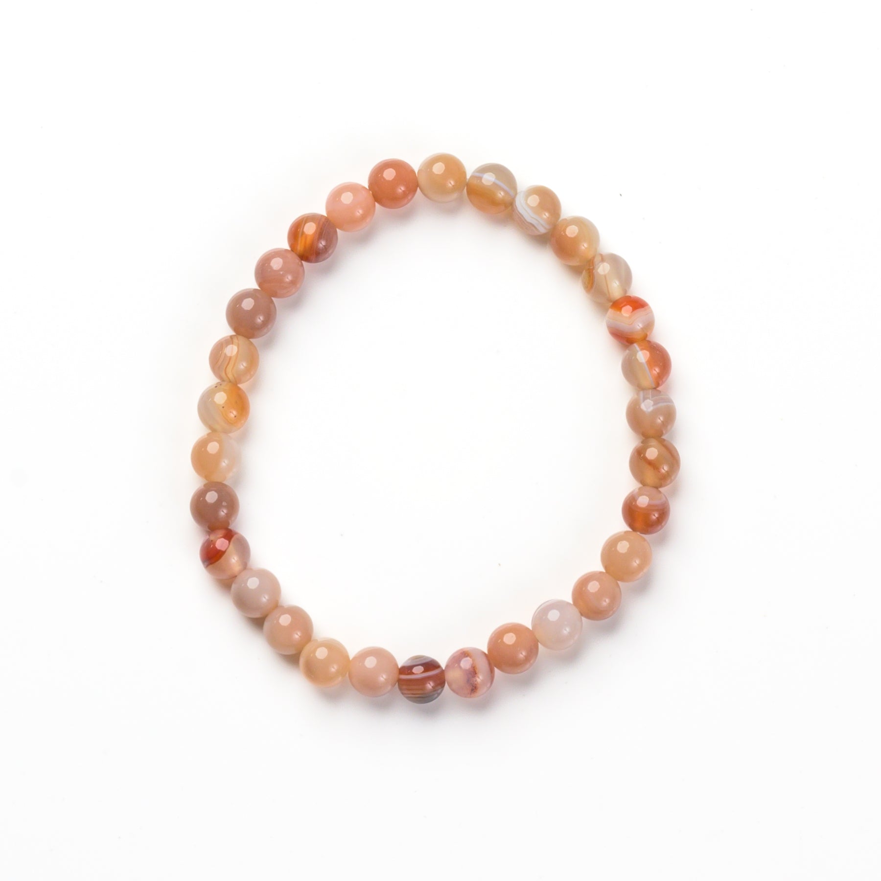 Botswana Agate Bead Bracelet