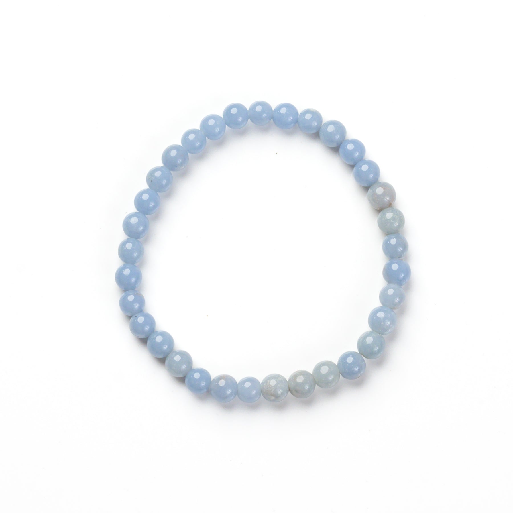 Angelite Bead Bracelet