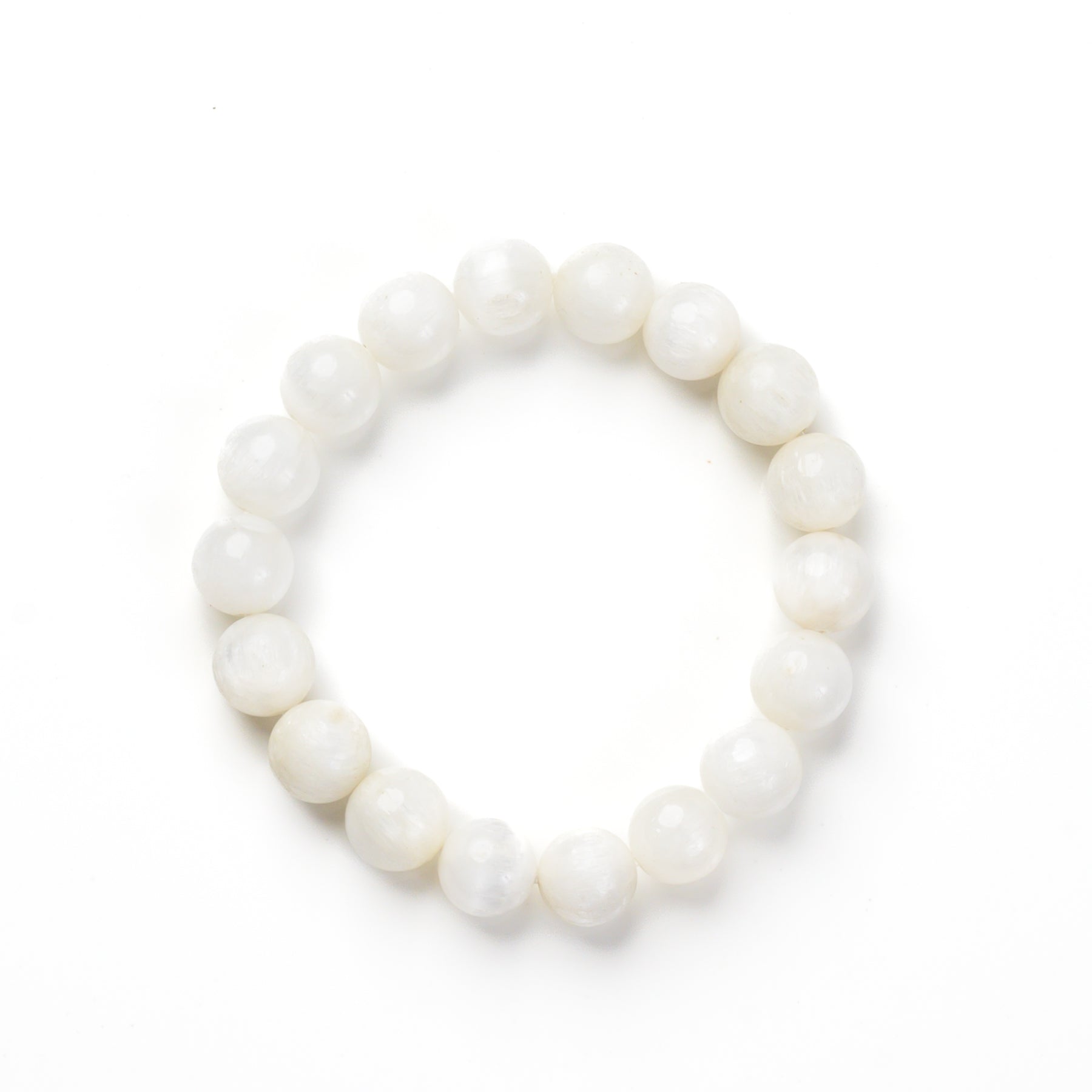 Selenite Bead Bracelet