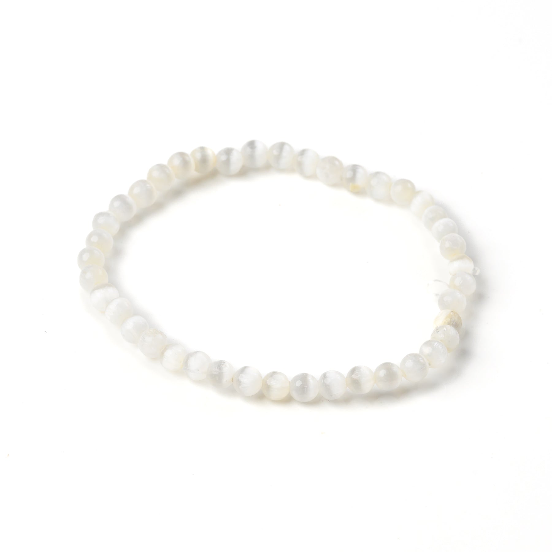 Selenite Bead Bracelet