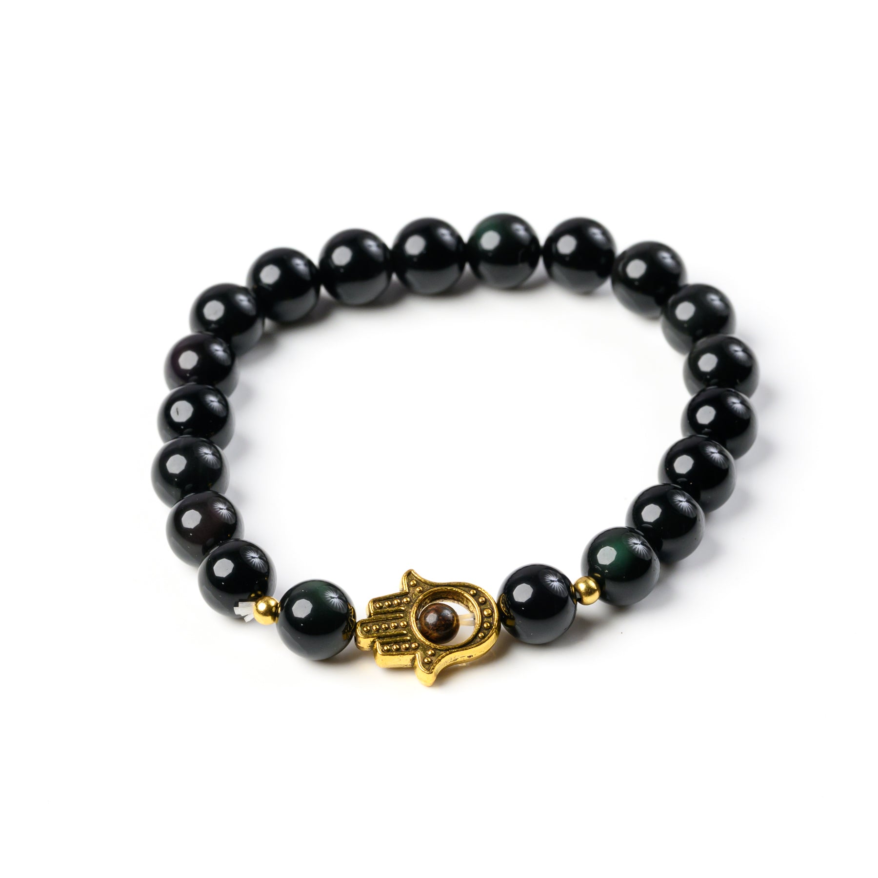 Hamsa Beaded Bracelet - 8mm