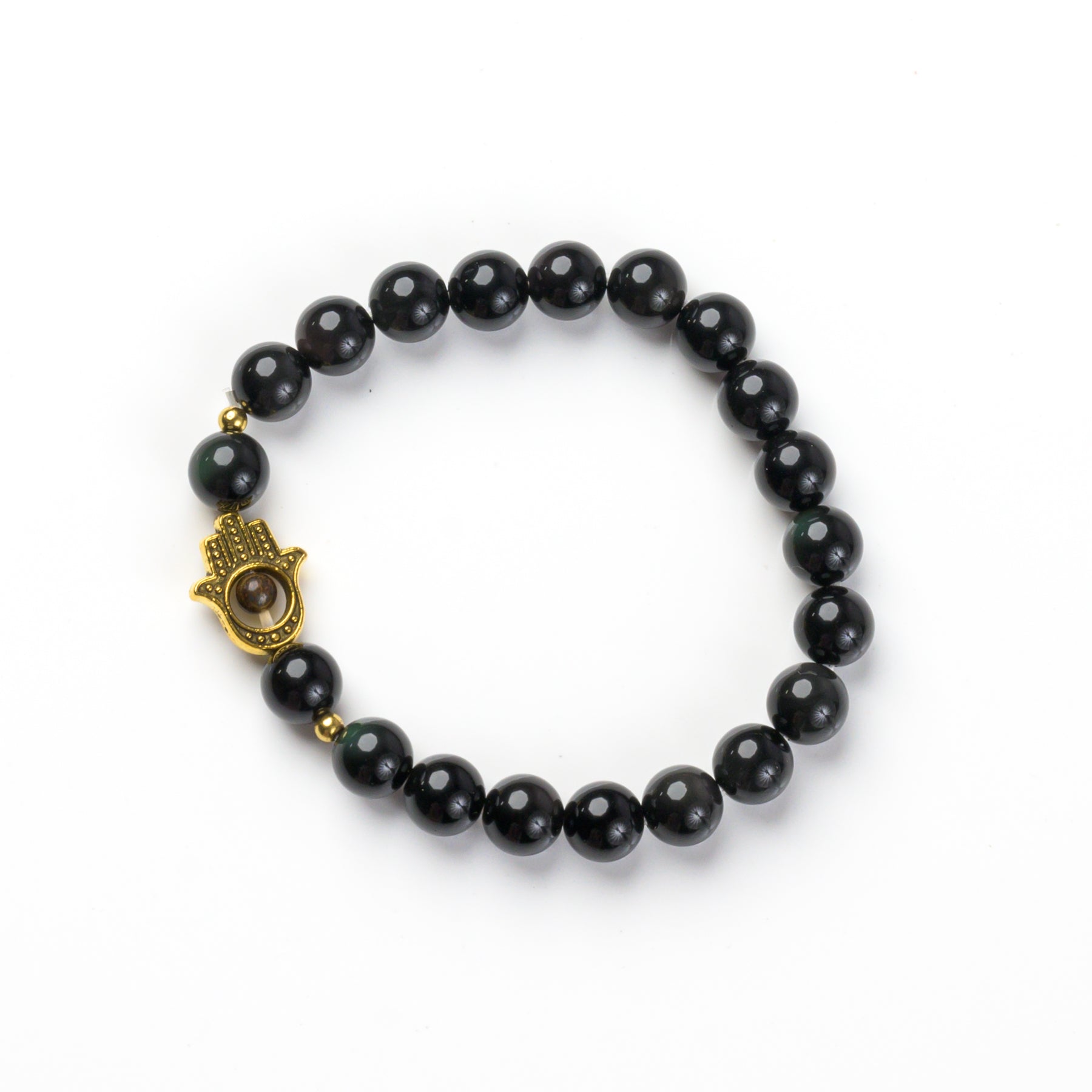 Hamsa Beaded Bracelet - 8mm