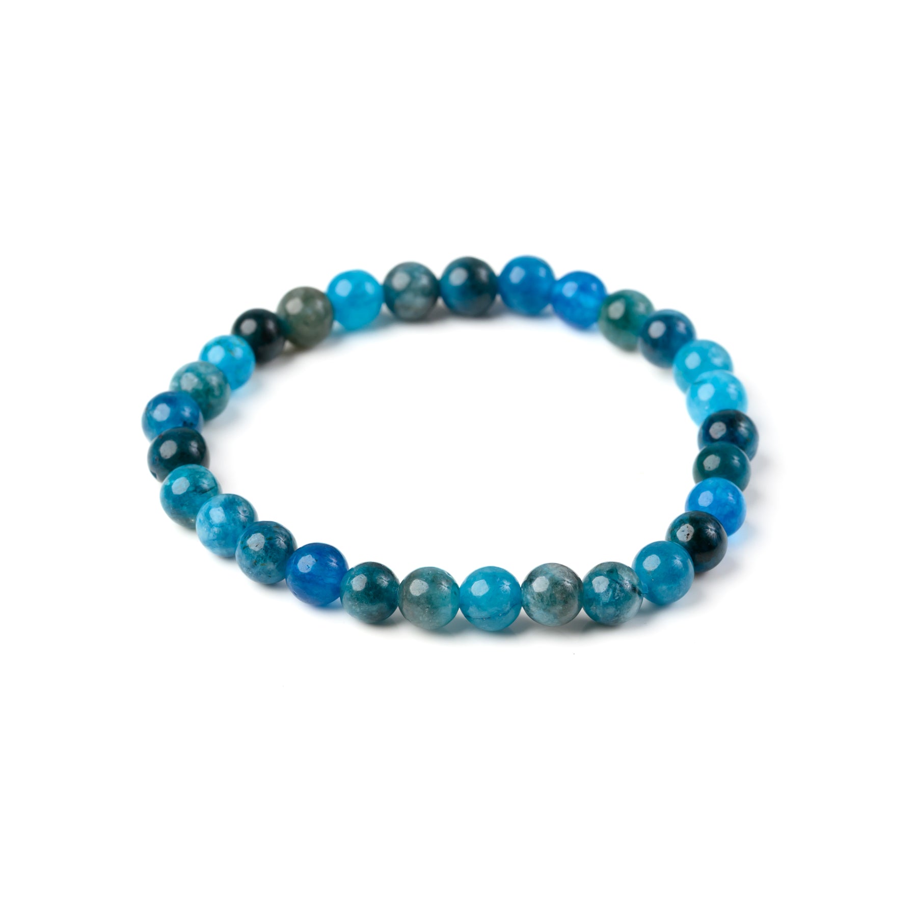 Blue Apatite Bead Bracelet
