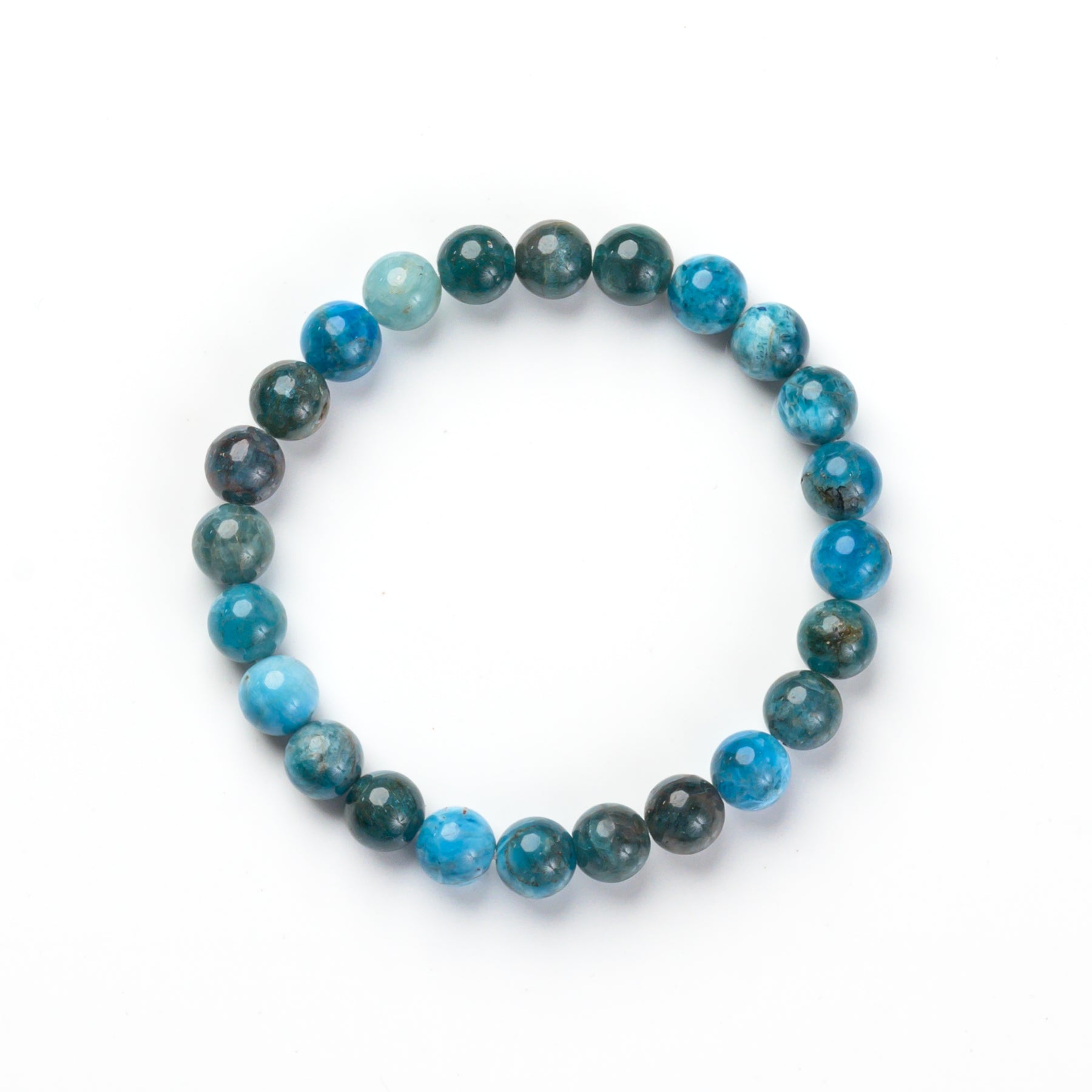 Blue Apatite Bead Bracelet