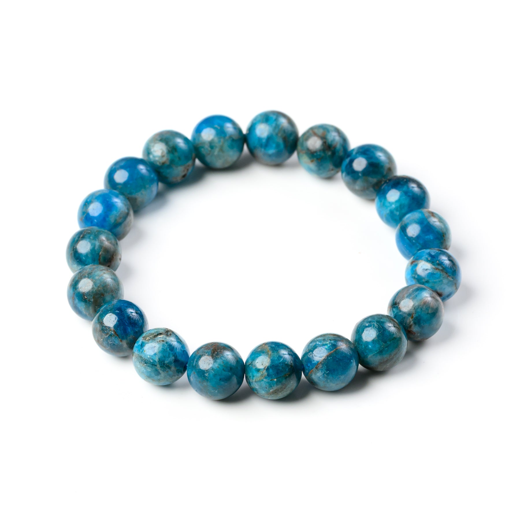 Blue Apatite Bead Bracelet