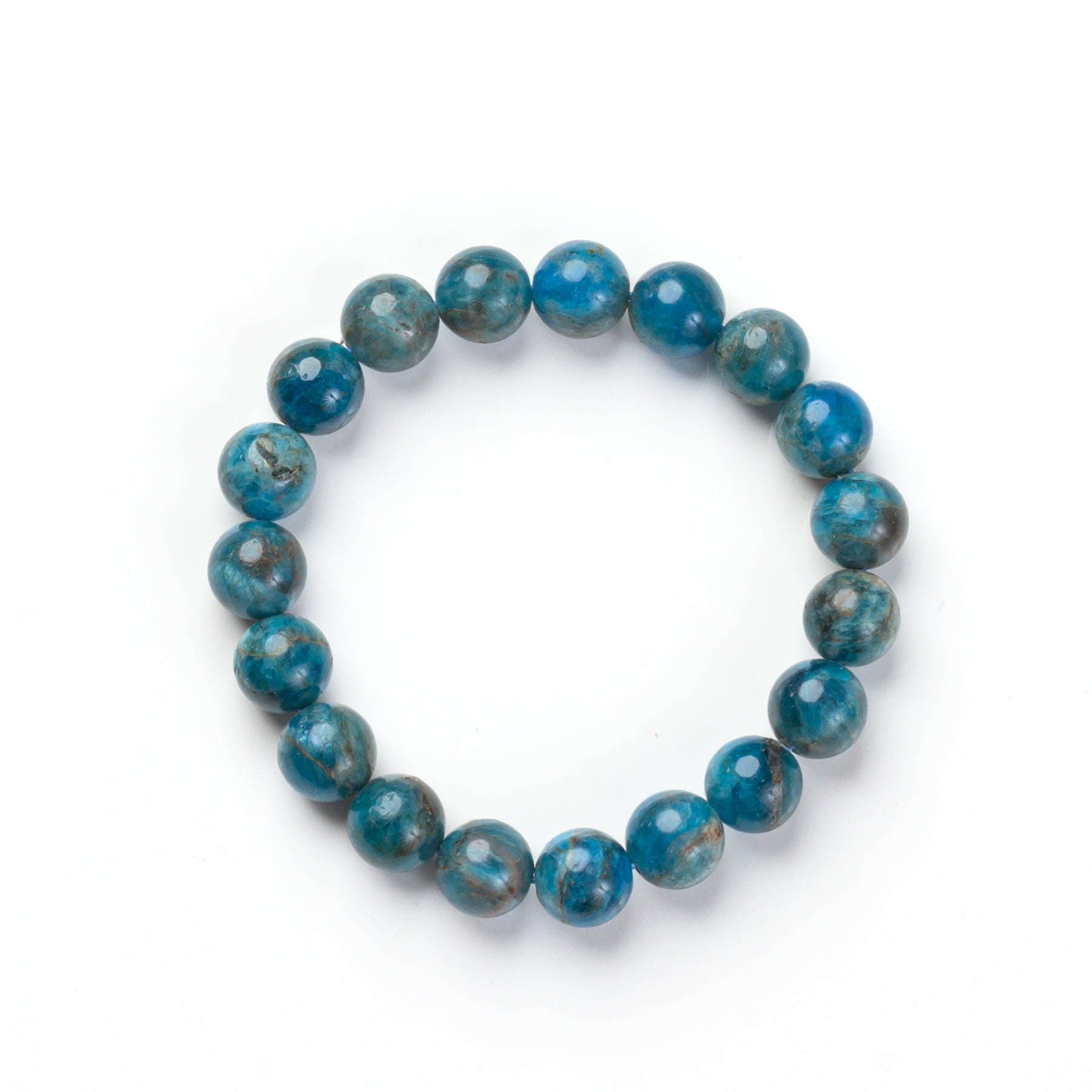 Blue Apatite Bead Bracelet