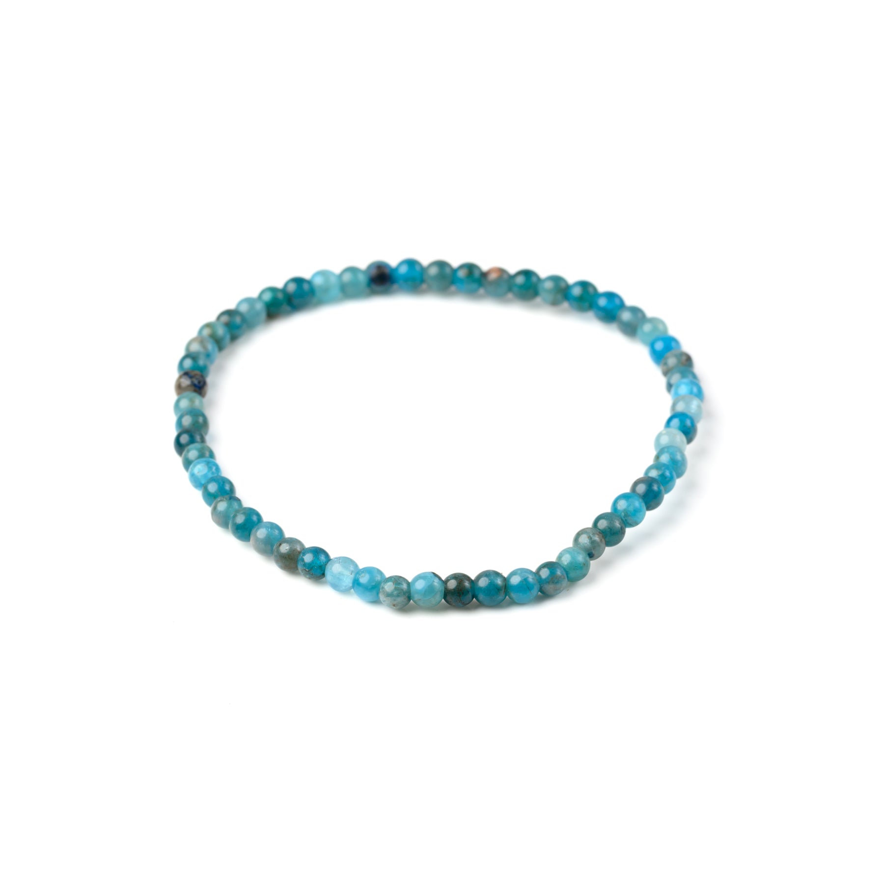 Blue Apatite Bead Bracelet
