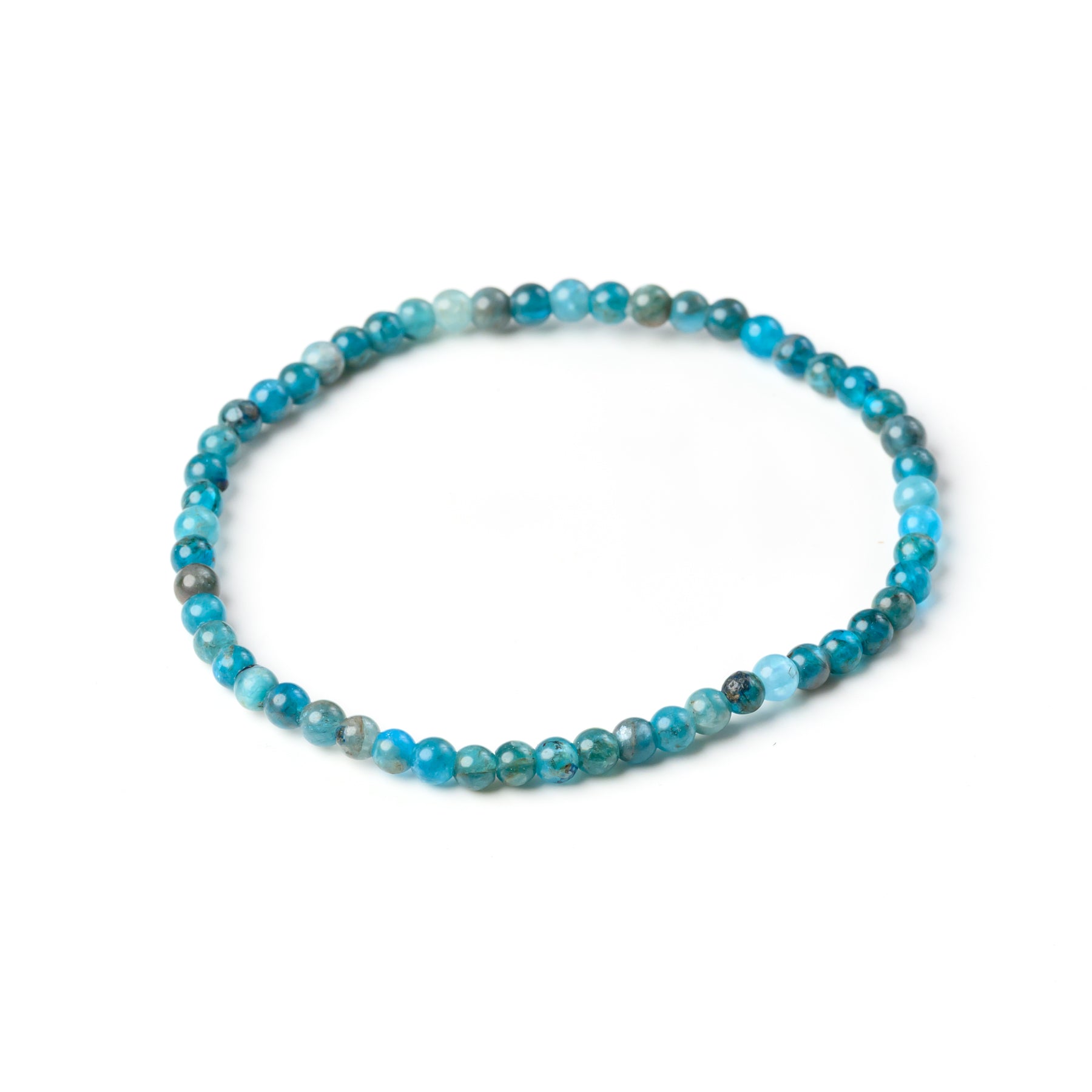 Blue Apatite Bead Bracelet