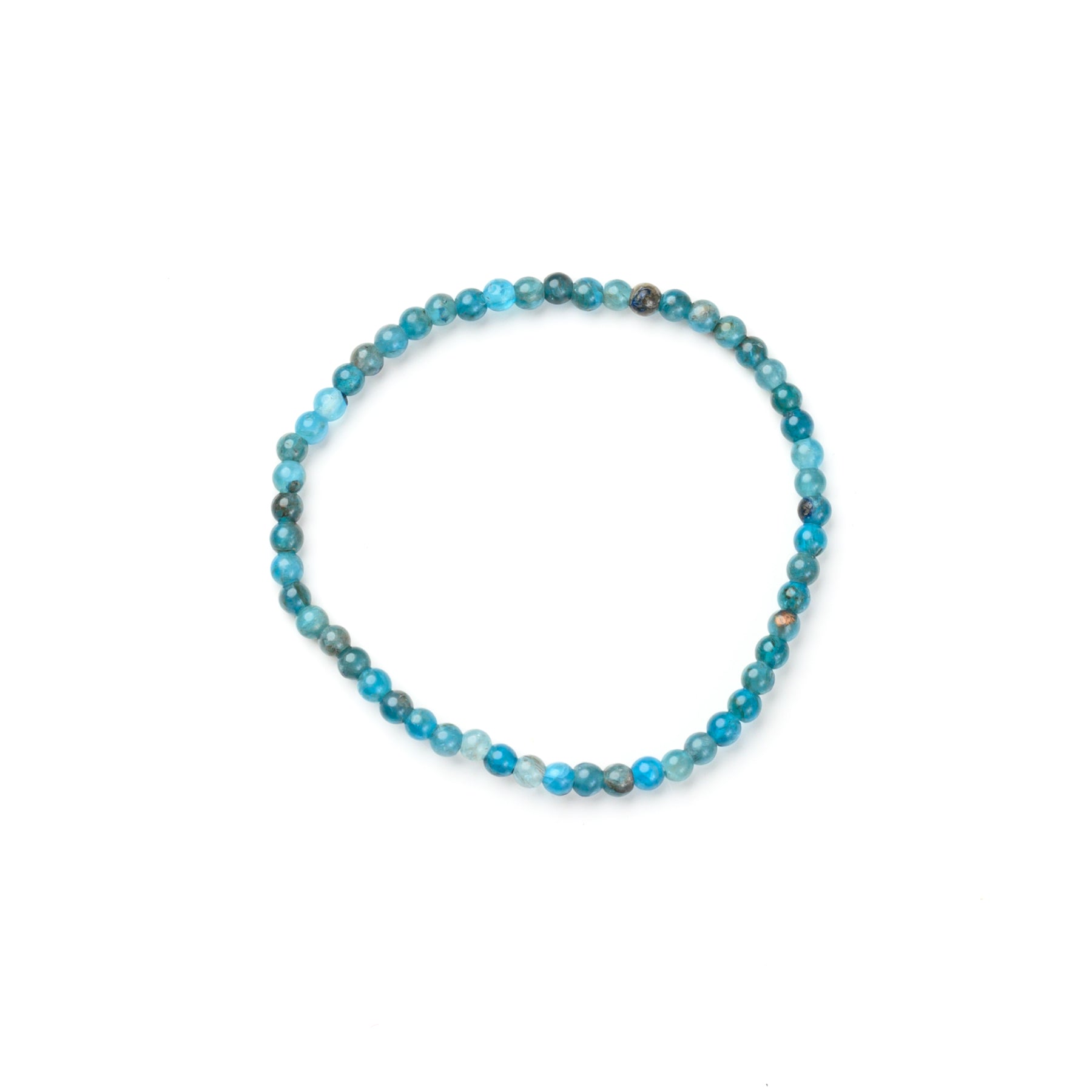 Blue Apatite Bead Bracelet