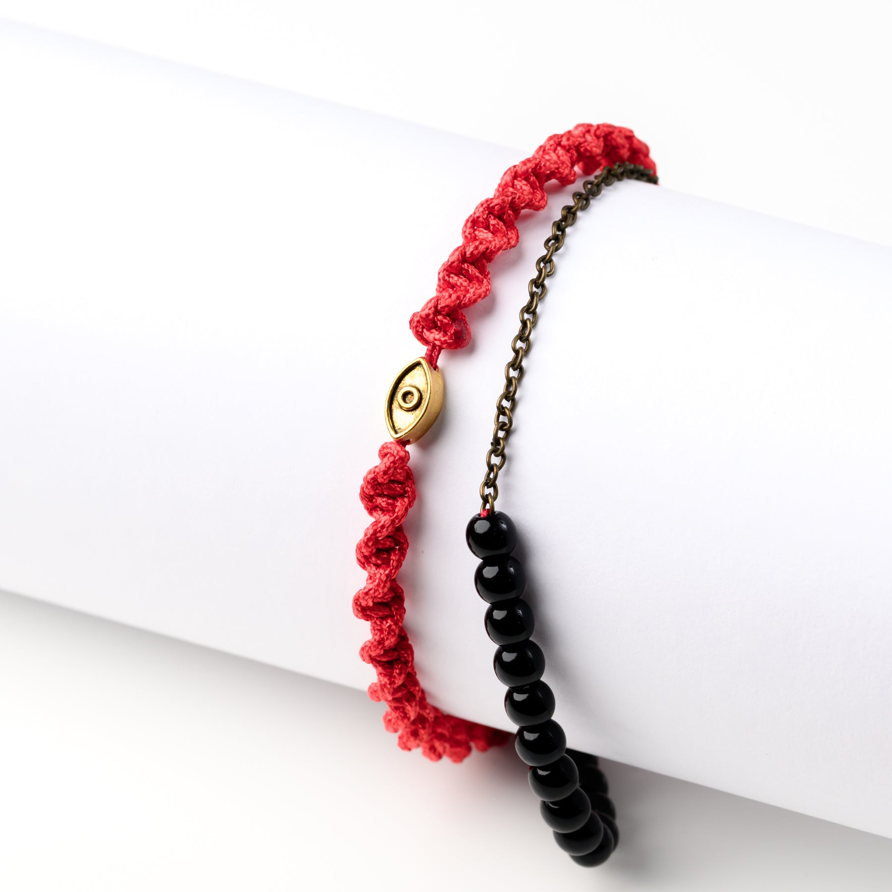 Evil Eye Glass Bead Bracelet