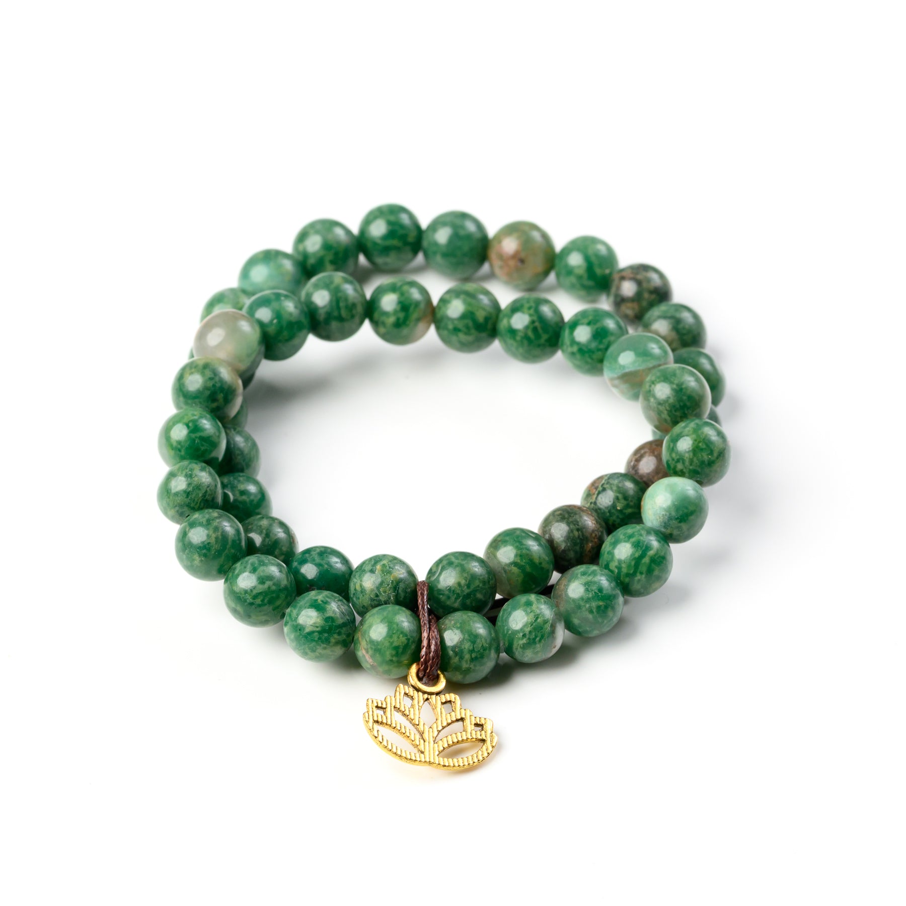 African Green Opal Bracelet Set