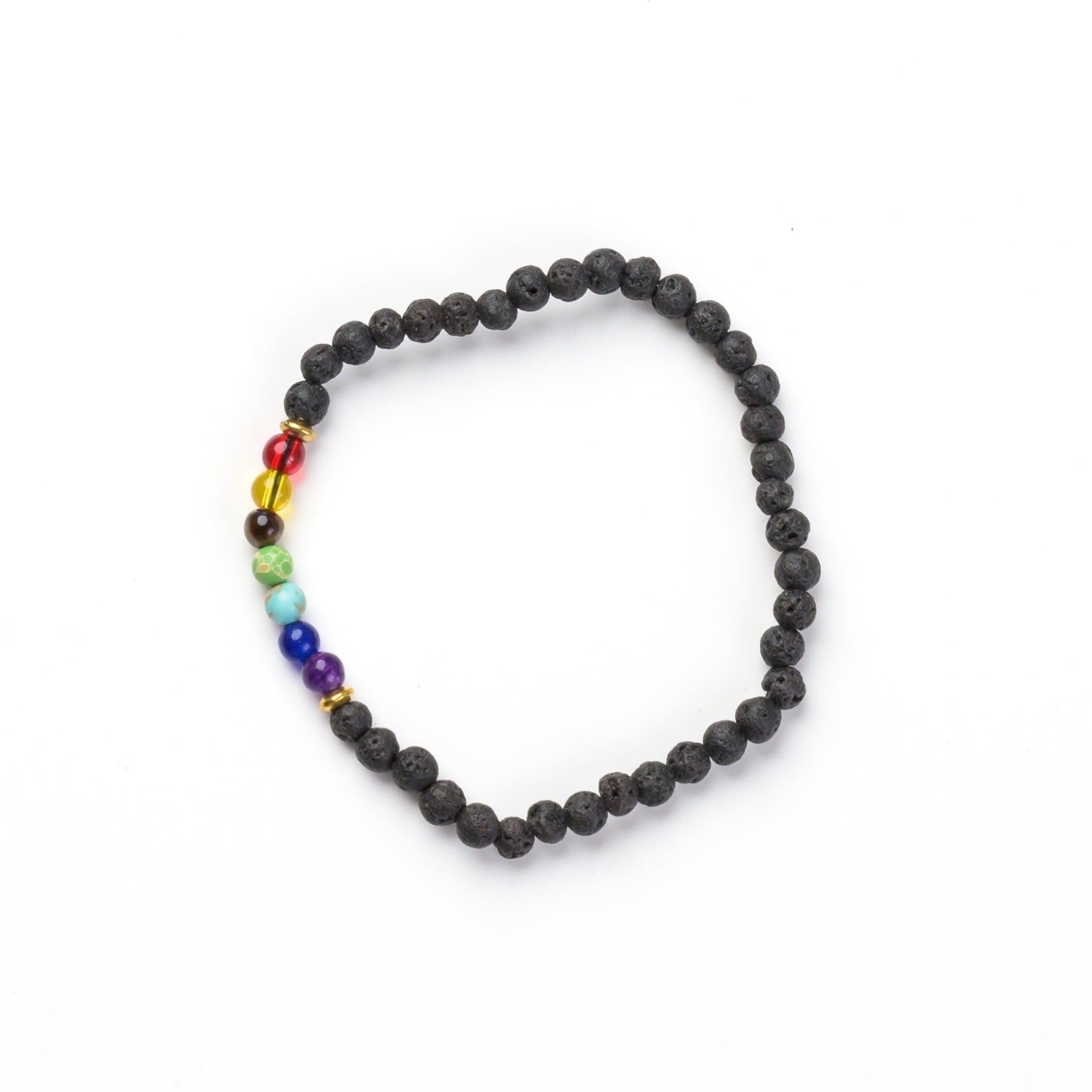 7-Chakra Lava Stone Bracelet
