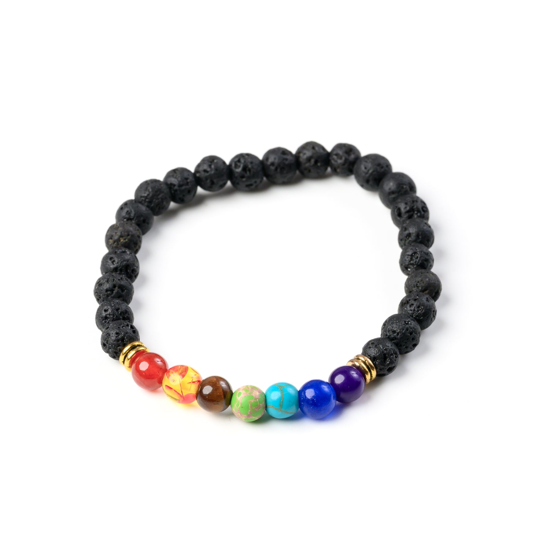 7-Chakra Lava Stone Bracelet