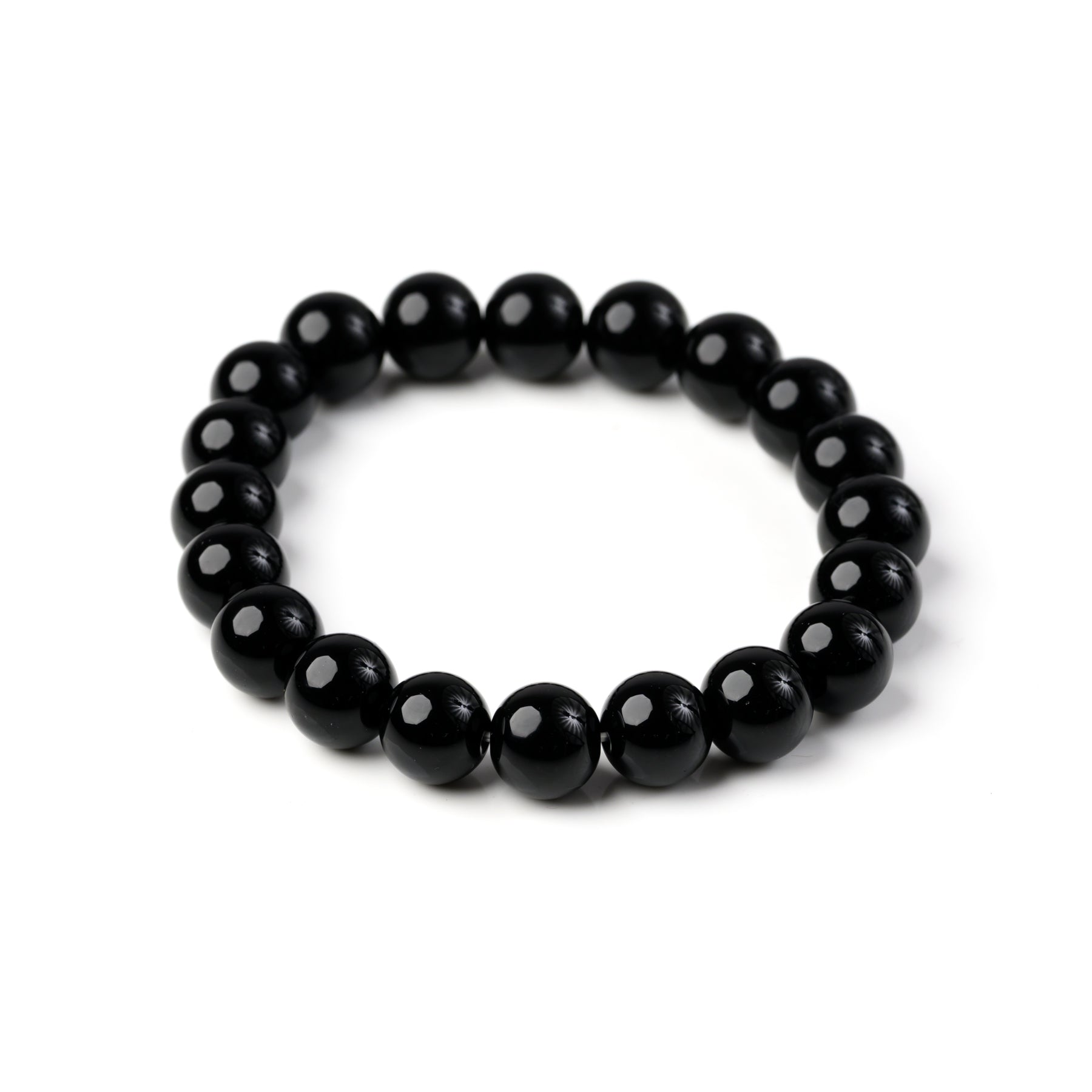 Black Obsidian Bead Bracelet