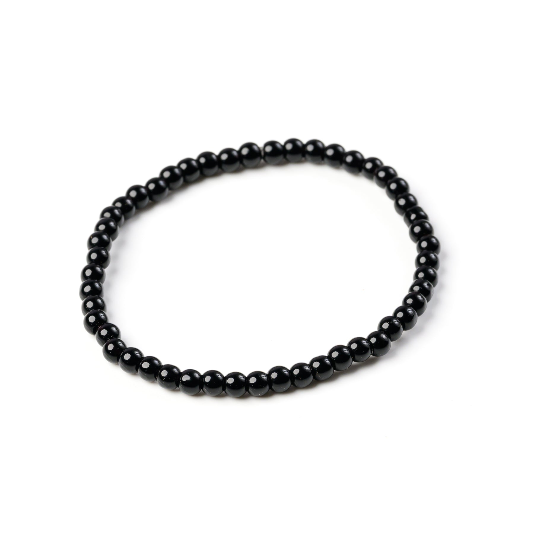 Black Obsidian Bead Bracelet