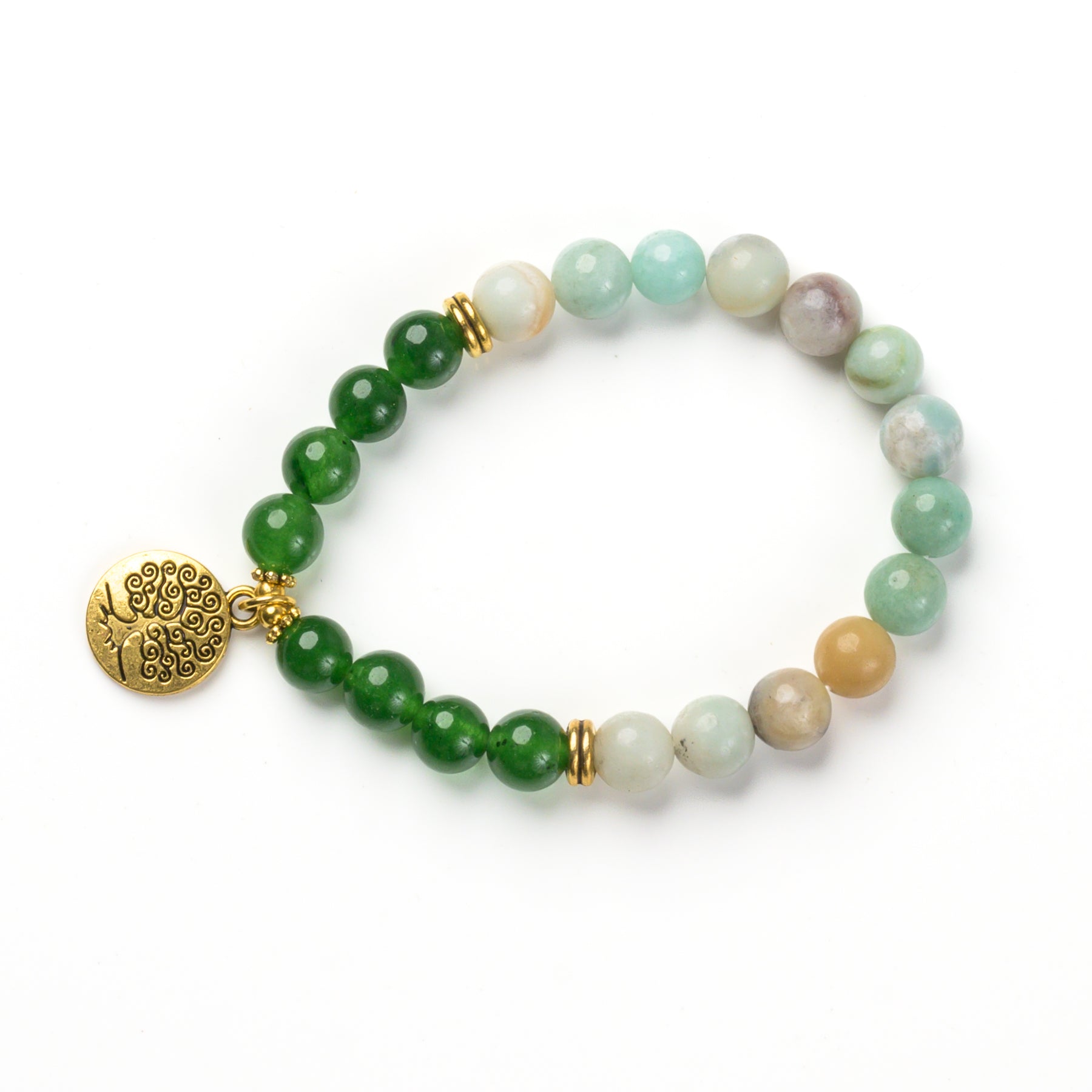 Amazonite & Jade Bracelet