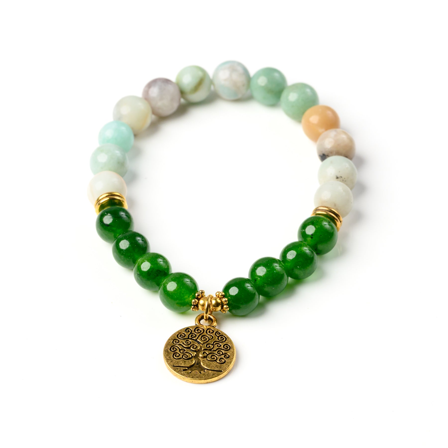 Amazonite & Jade Bracelet