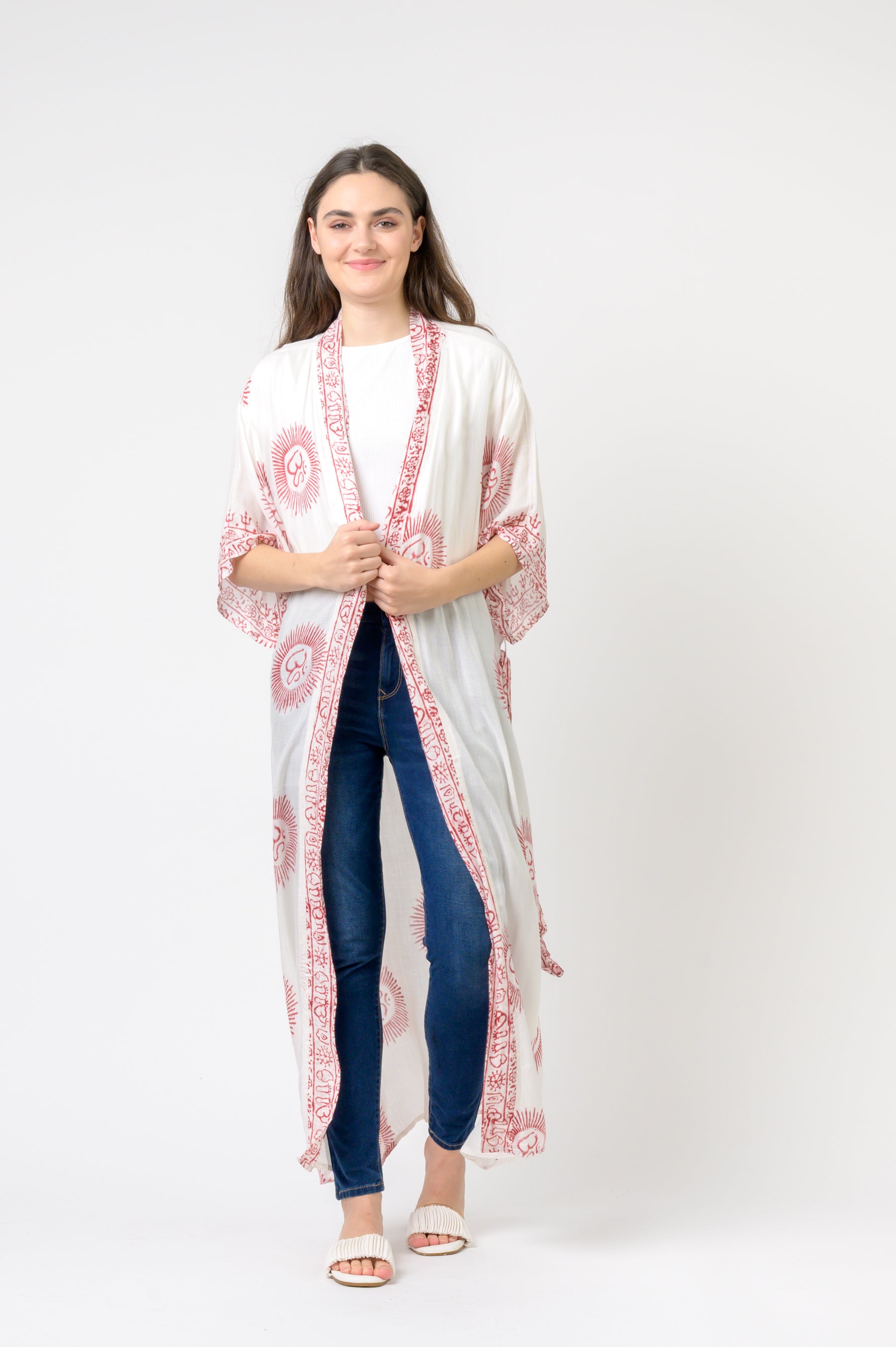Rhea Short Sleeve Om Kimono