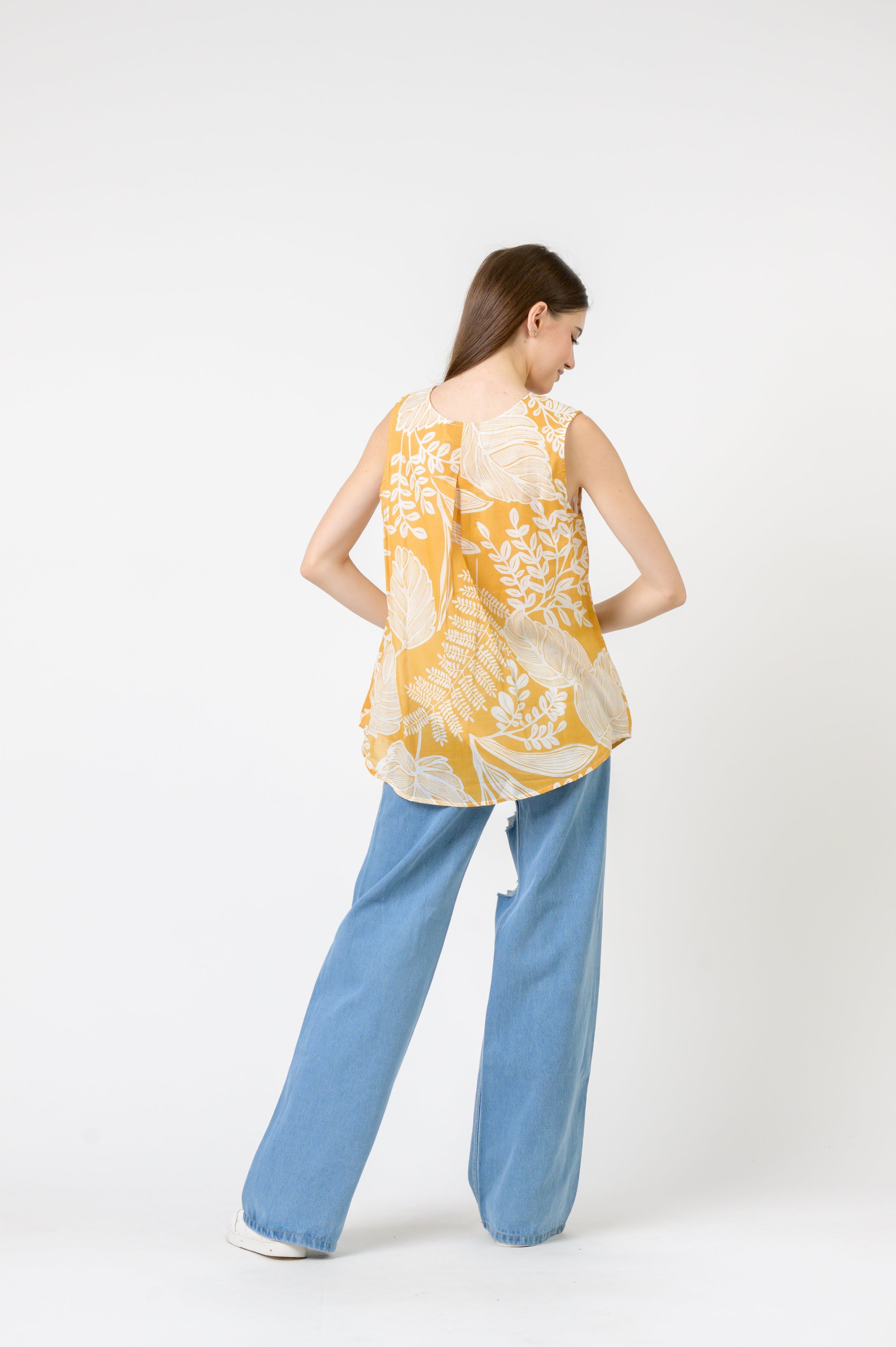 Rhea Meher Print Sleeveless Top