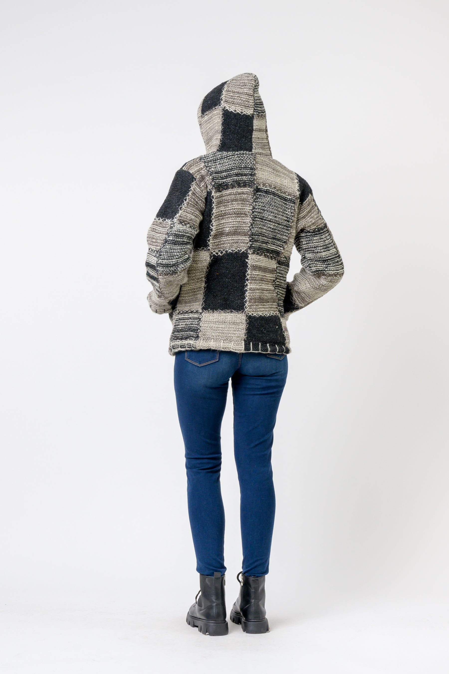 Patchwork Design Zipper Hoodie (Assorted)