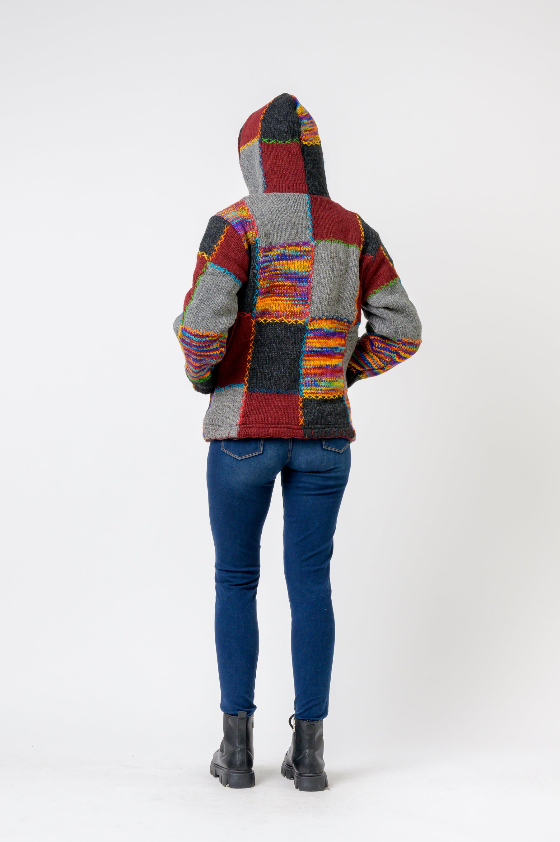 Patchwork Design Zipper Hoodie (Assorted)
