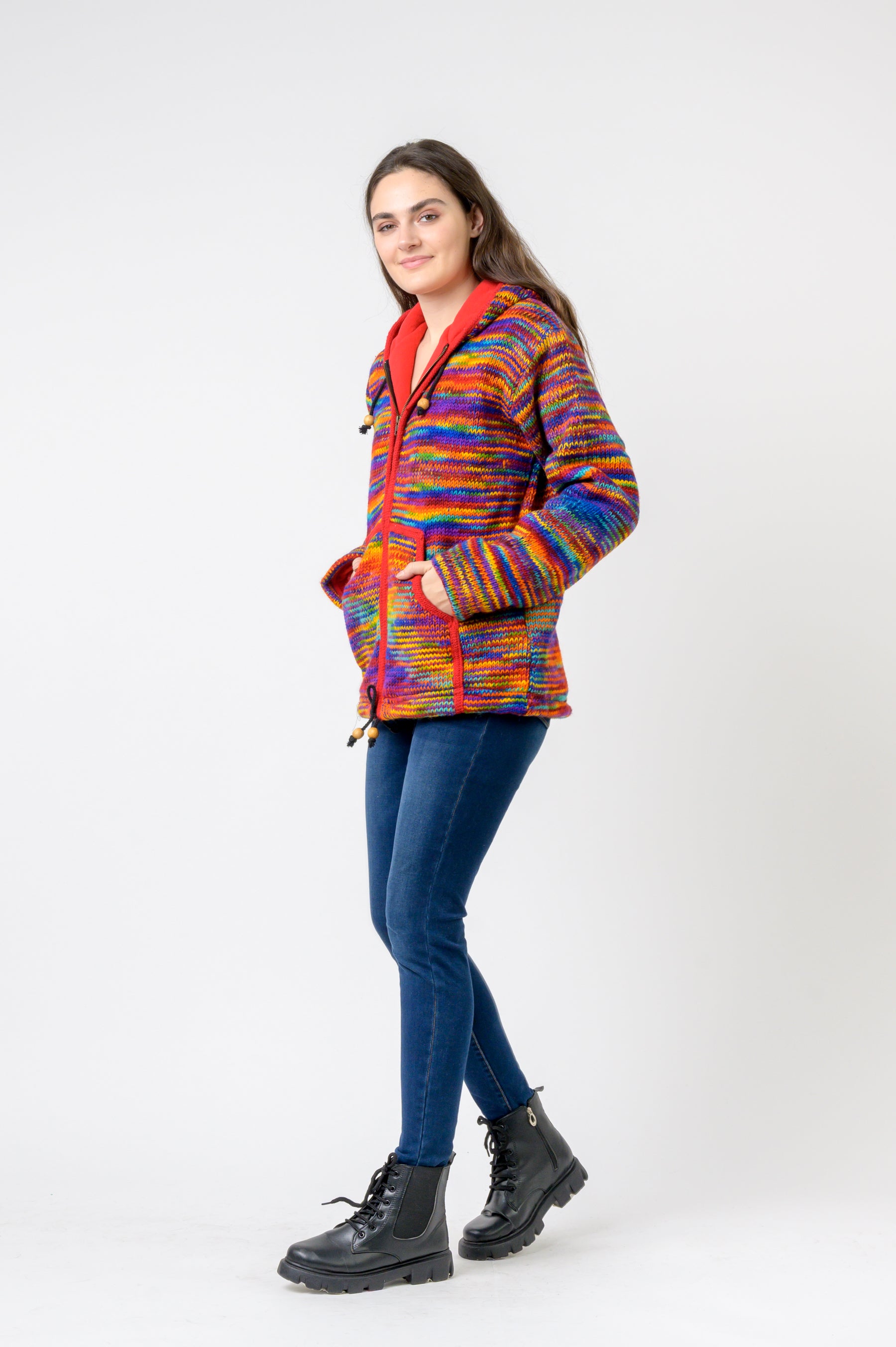 Patchwork Design Zipper Hoodie (Assorted)